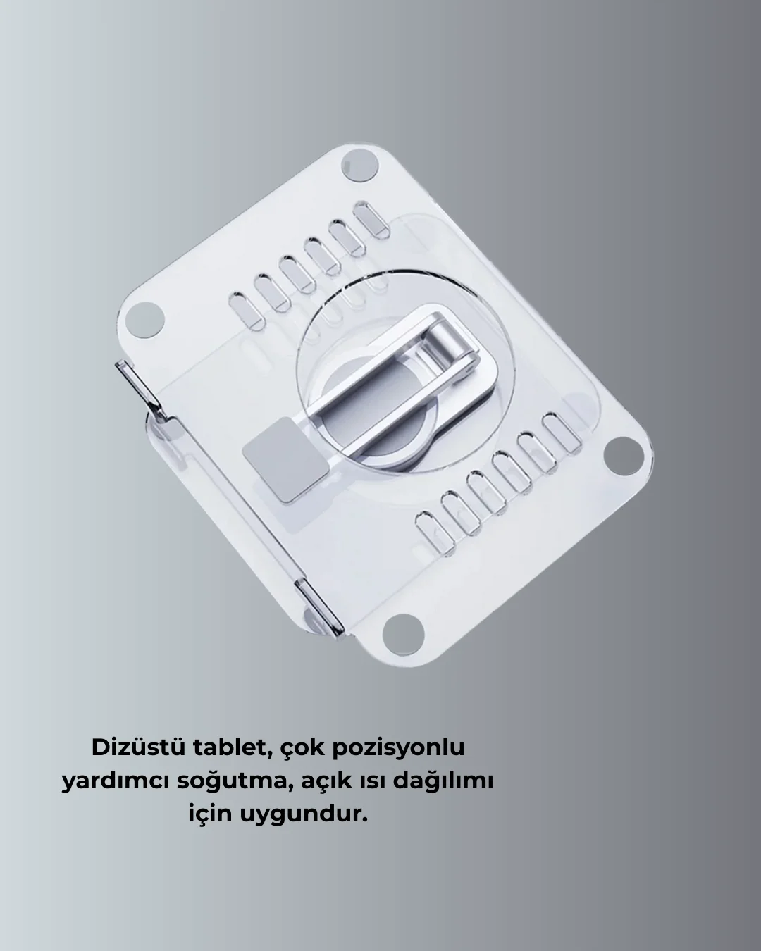 Katlanabilir Tablet Standı Ayarlanabilir Kaymaz Şeffaf Tasarım