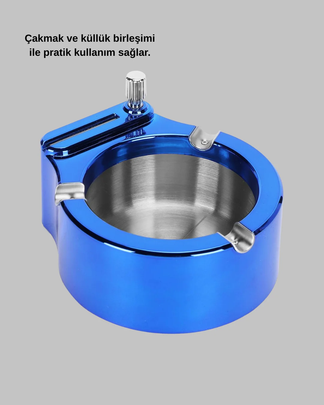 Dekoratif Çakmaklı Küllük Kolay Temizlenebilir Metal Yeni Nesil