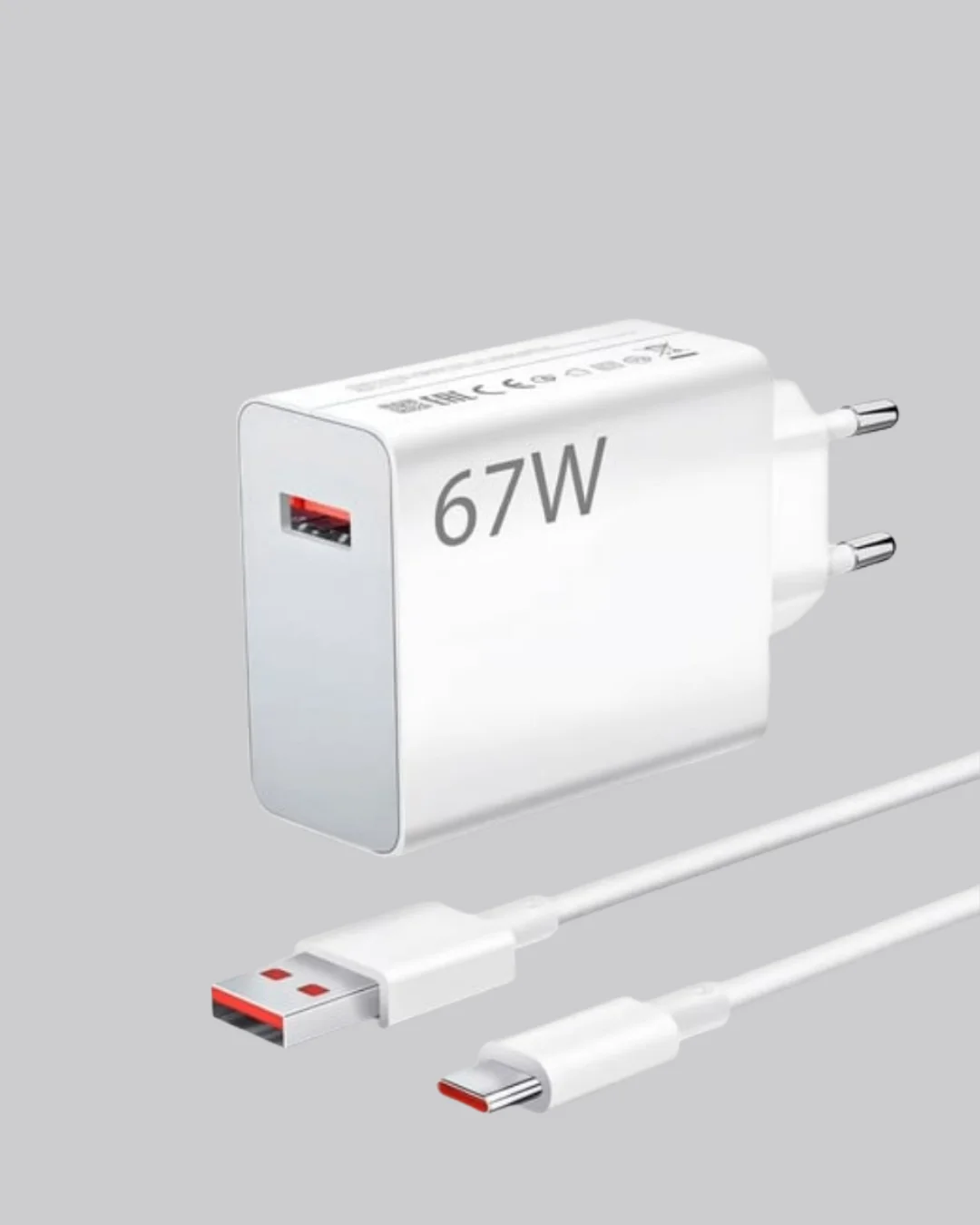 67 Watt Çift Turbo Şarj Adaptörü  Reno 4 5 6 Uyumlu