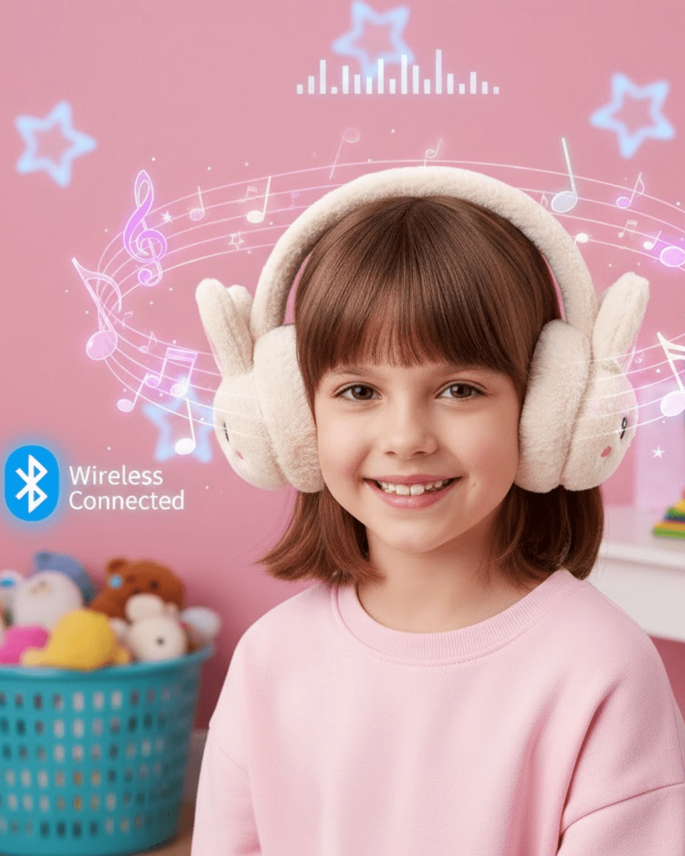 Kablosuz Peluş Bluetooth Kulaklık Mikrofonlu Şarjlı Müzik Çalar