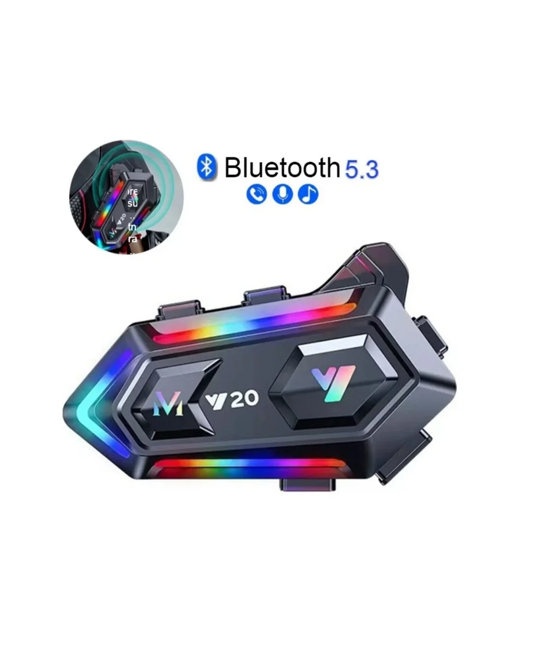 Çift Telefon Destekli Motosiklet Kask Bluetooth Kulaklık