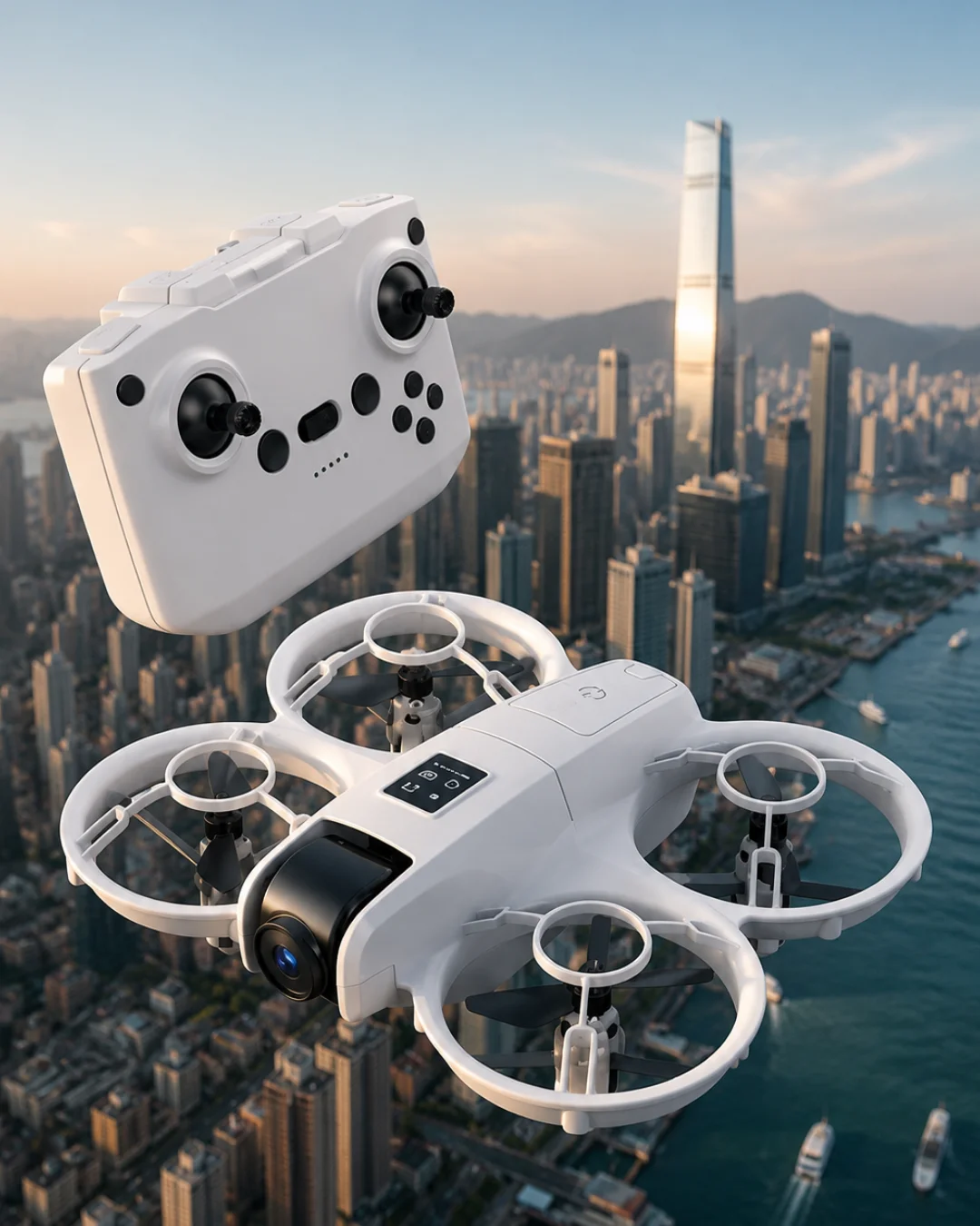 Işıklı Mini Drone Uzun Şarj Süreli ve Yedek Pervane Setli