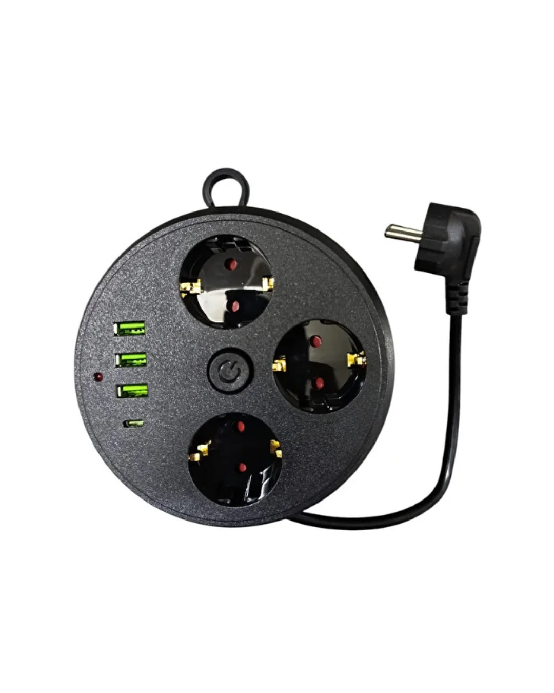 Çoklu Priz Akım Koruma 3 Soket 3 USB Type C Hızlı Şarj 2m Uzatma Kablosu