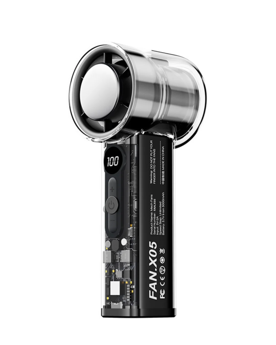 Dijital Ekranlı USB Şarjlı Güçlü Taşınabilir El Fanı