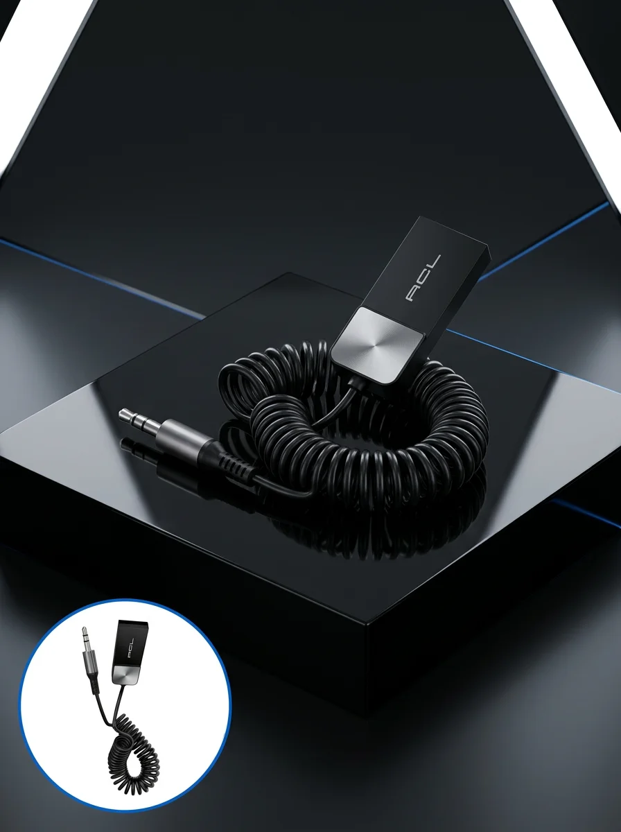 USB AUX Bluetooth Adaptörü Kablosuz Ses Aktarım Cihazı