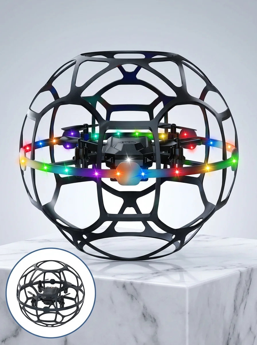 El Sensörlü Uçan Top Drone Çocuklar İçin LED Işıklı Eğlence Oyuncağı