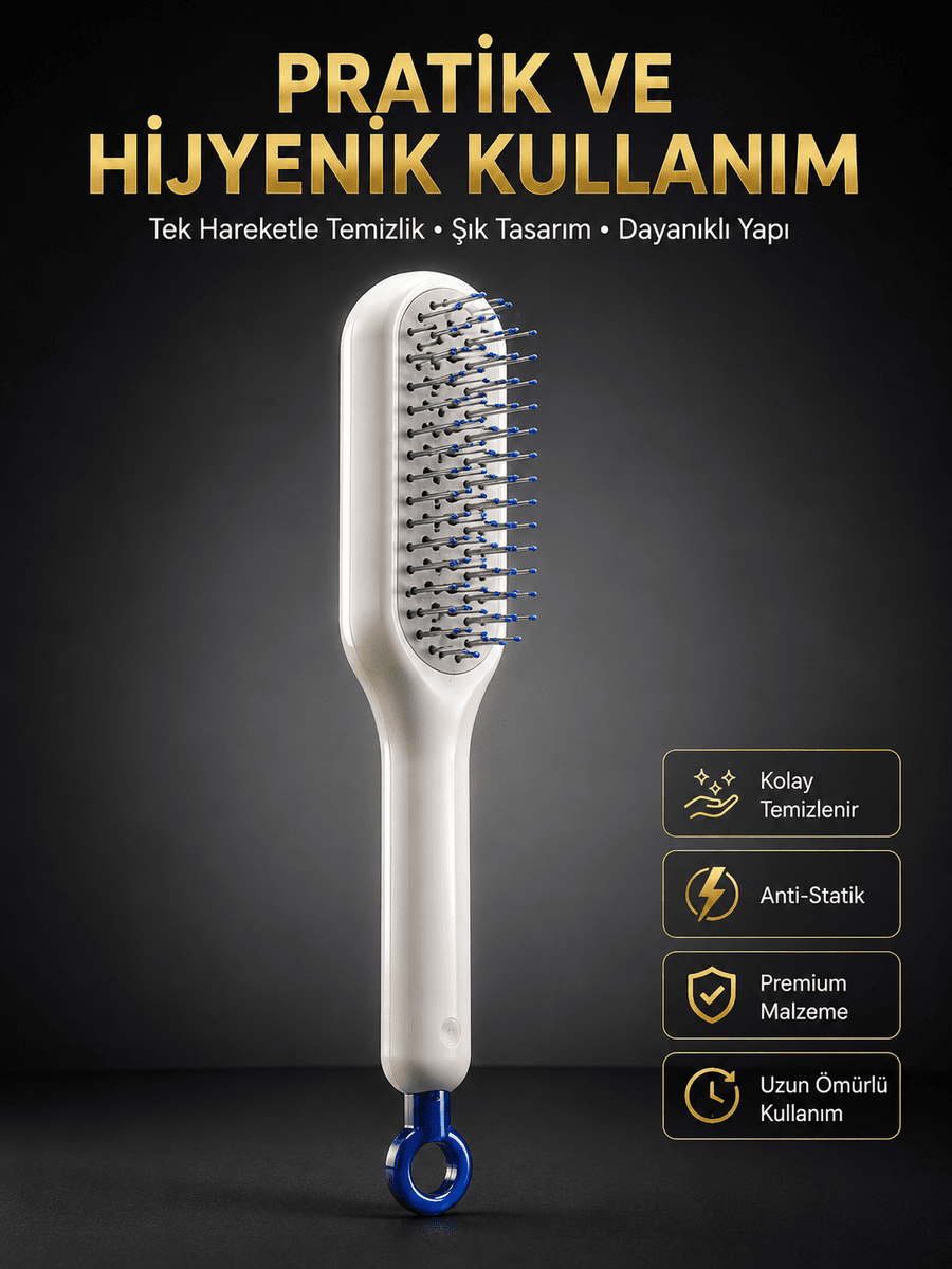 Yeni Nesil Saç Fırçası Saç Derisini Ölü Derilerinden Arındırır Kolay Temizlenen
