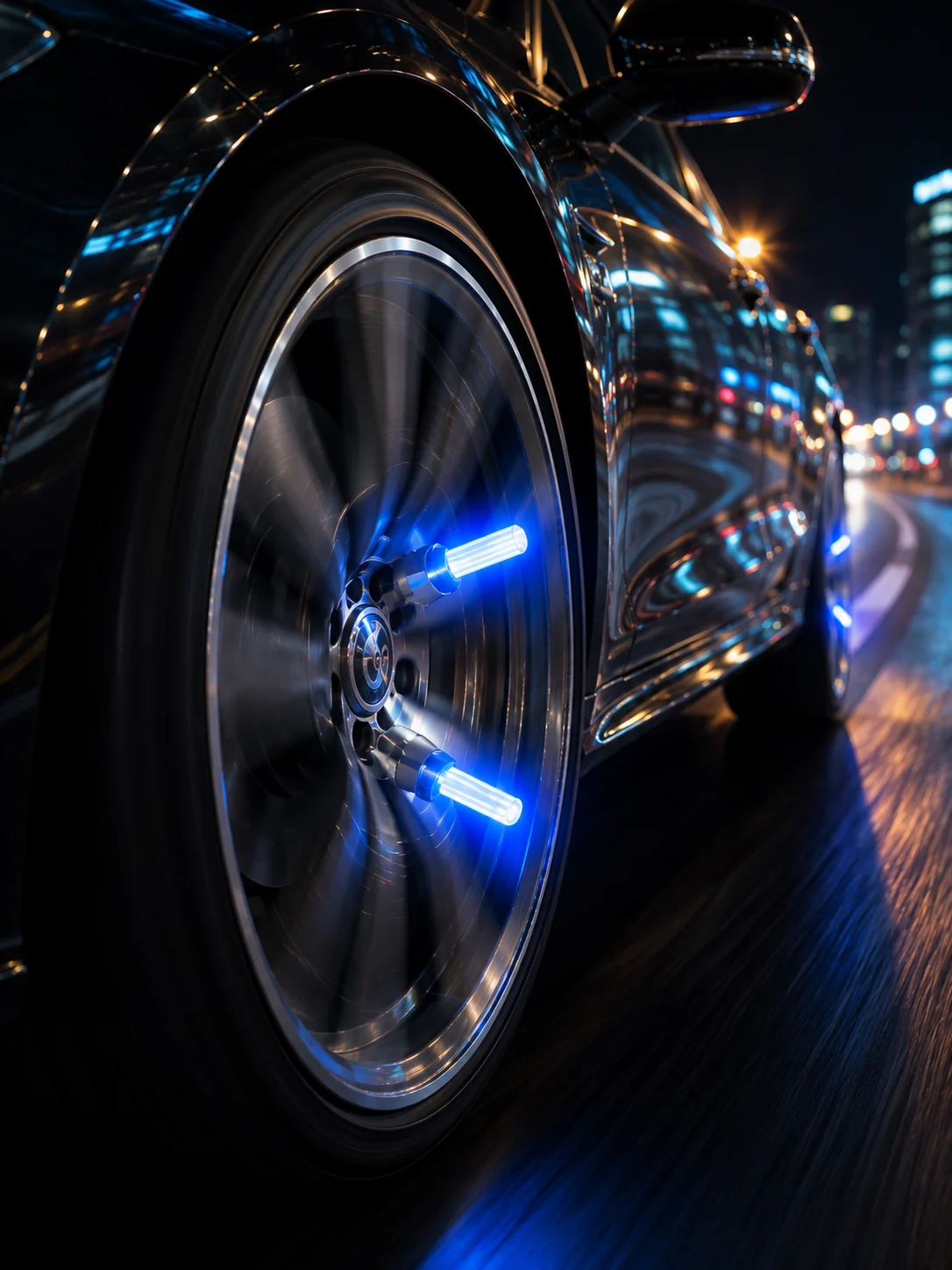 4'lü Araç Sibop LED Işığı Otomatik Açılan Lastik Işığı Seti
