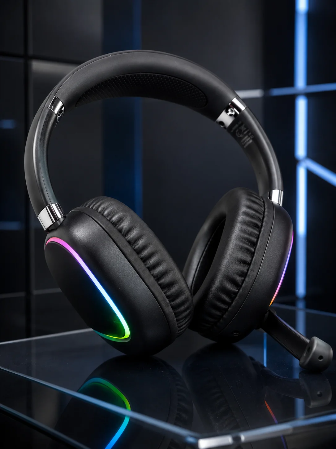 Kablosuz Bluetooth 5.0 Kulaklık RGB Işıklı Tasarım