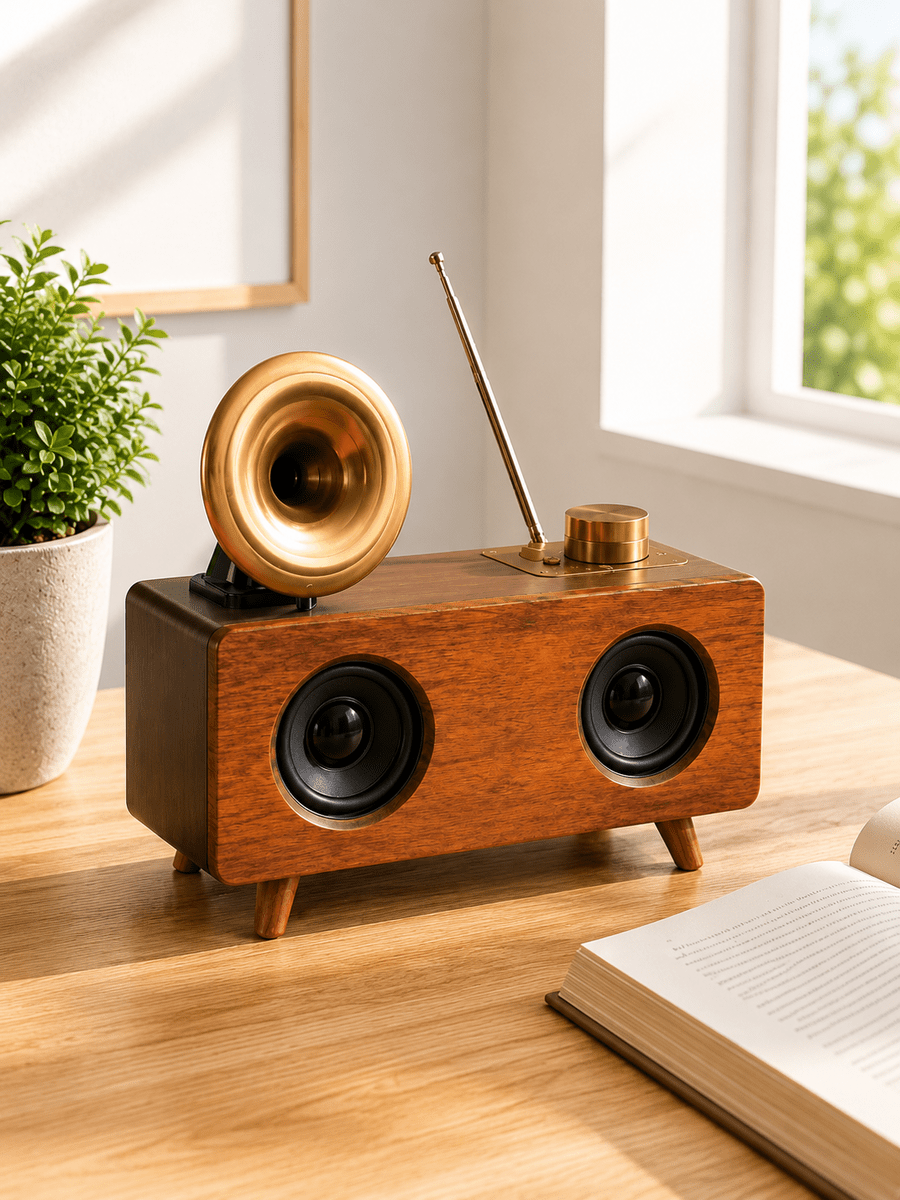 Nostaljik Radyo Bluetooth Bağlantılı Şarjlı Yüksek Ses Kaliteli Yeni Nesil