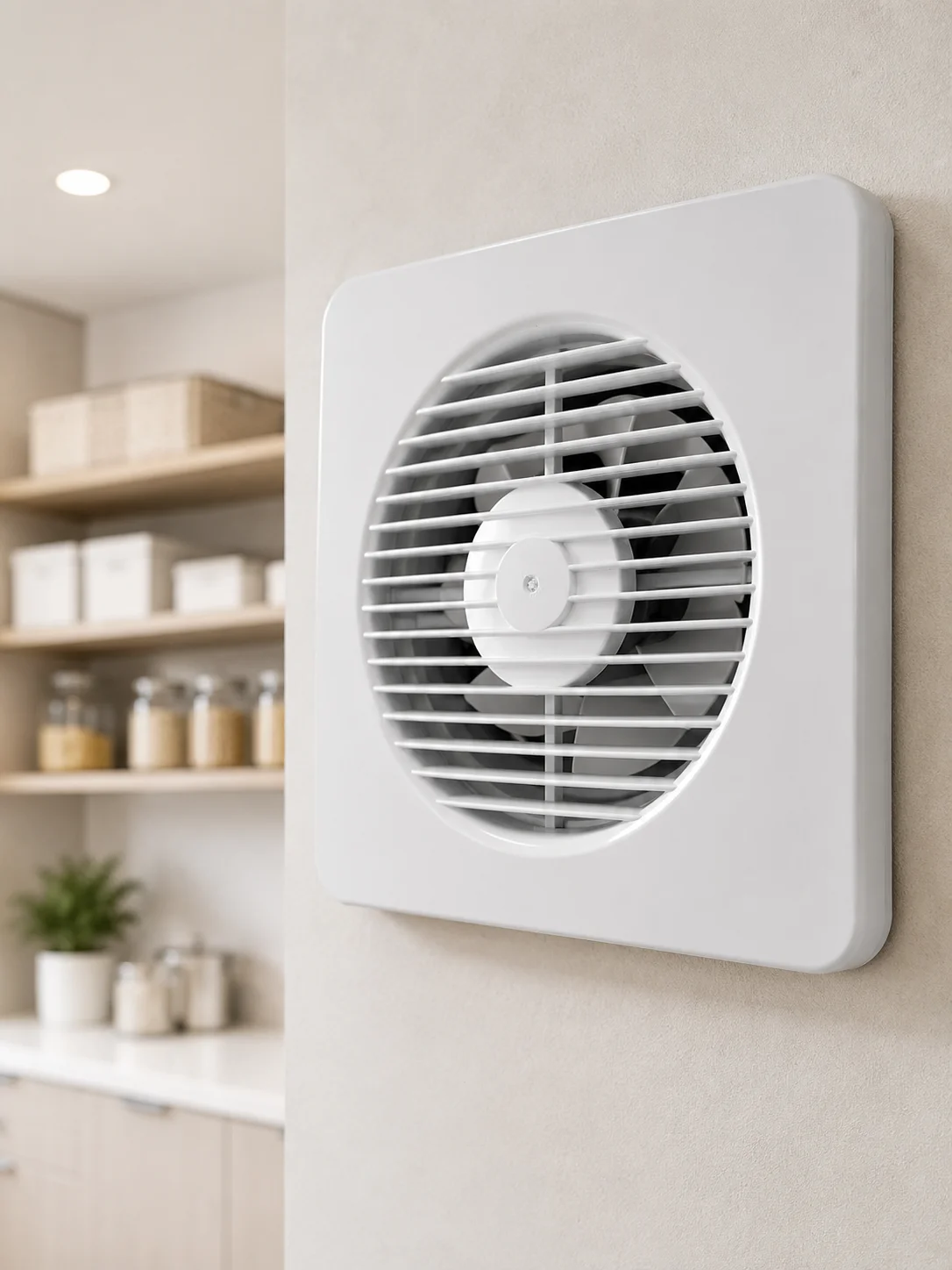 150 mm Dekoratif Aspiratör 20,8 x 20,8 cm 20 W 320 m³/h Duvar ve Tavan Tipi Havalandırma Fanı