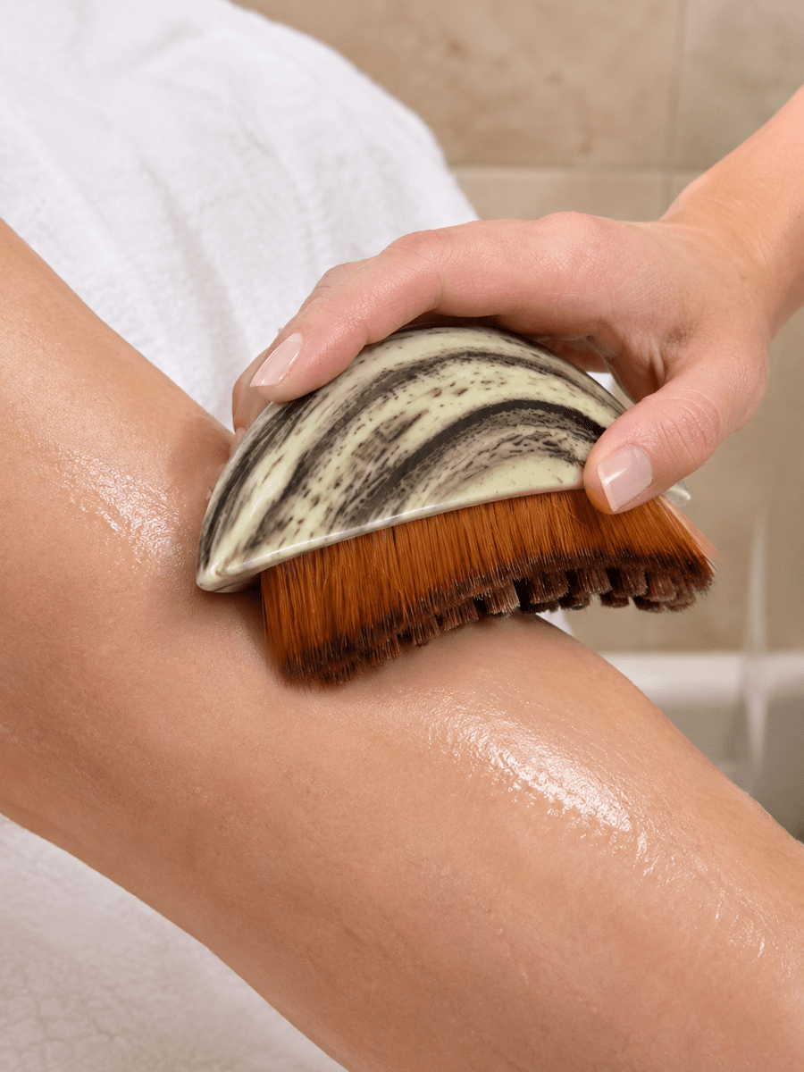 Masaj Fırçası Vücut Temizleme Fırçası Ahşap Desenli Yumuşak Kıllı Banyo Fırçası