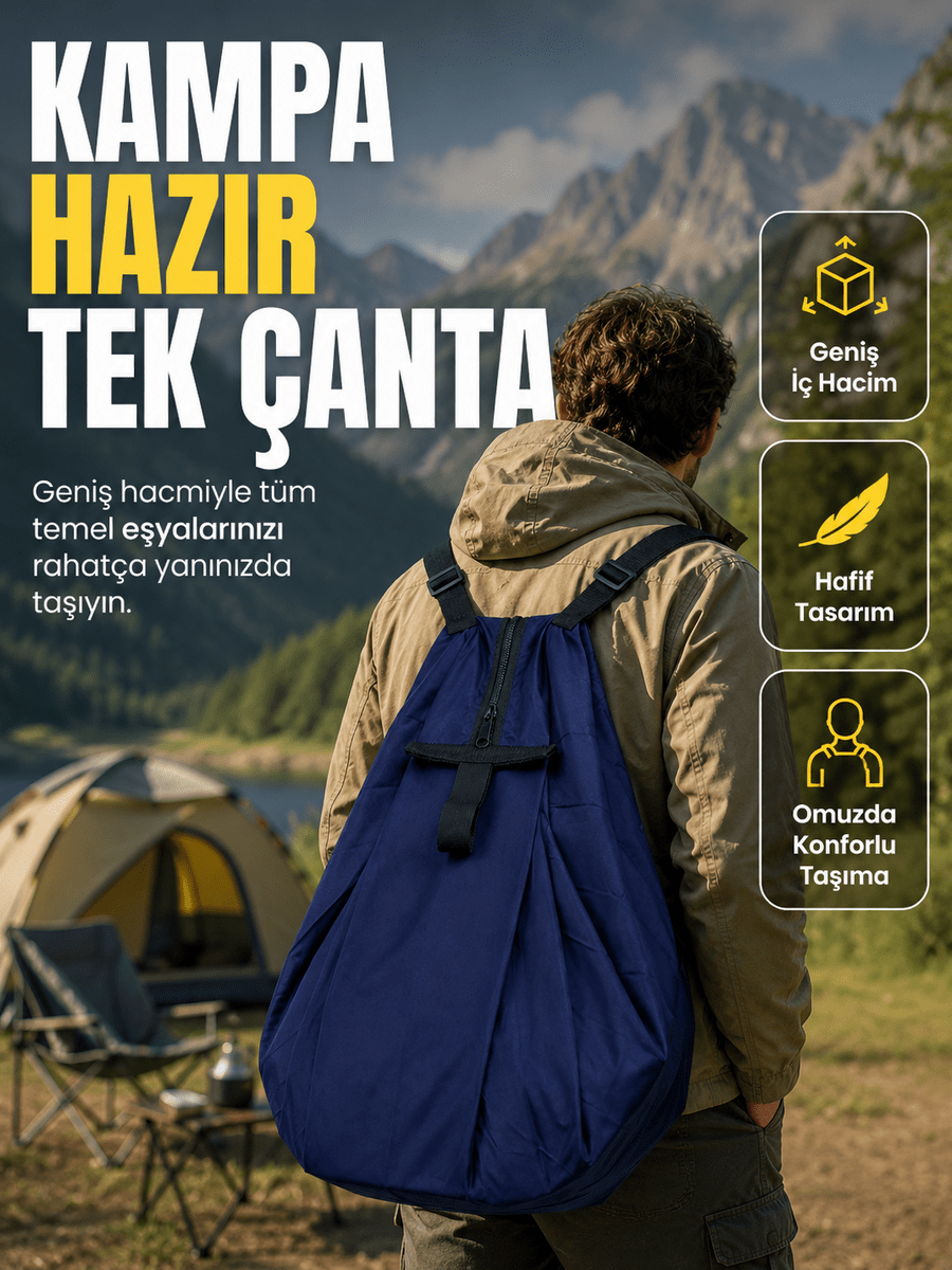Okul İş Seyahat Kamp ve Günlük Kullanım İçin Çok Amaçlı Taşıma Çantası