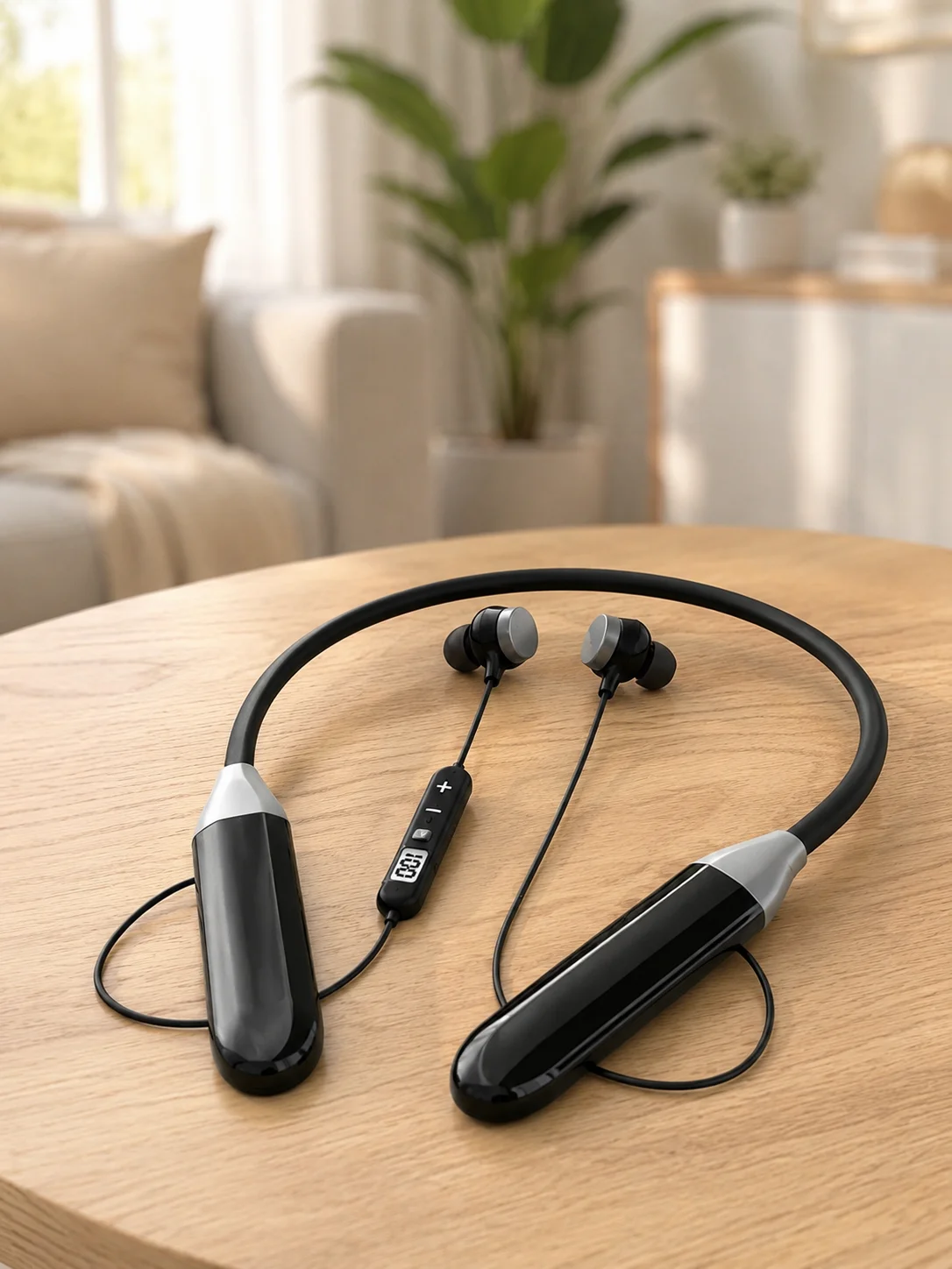 Spor İçin Bluetooth Boyun Kulaklığı Mikrofonlu Kablosuz Kulak İçi Müzik ve Telefon Kulaklığı