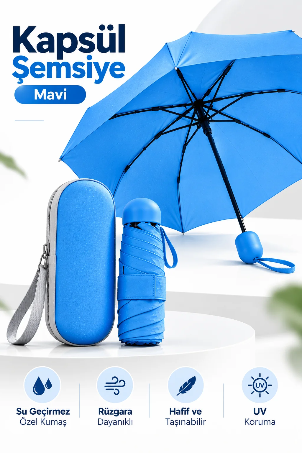 KAPSUL ŞEMSİYE MAVİ