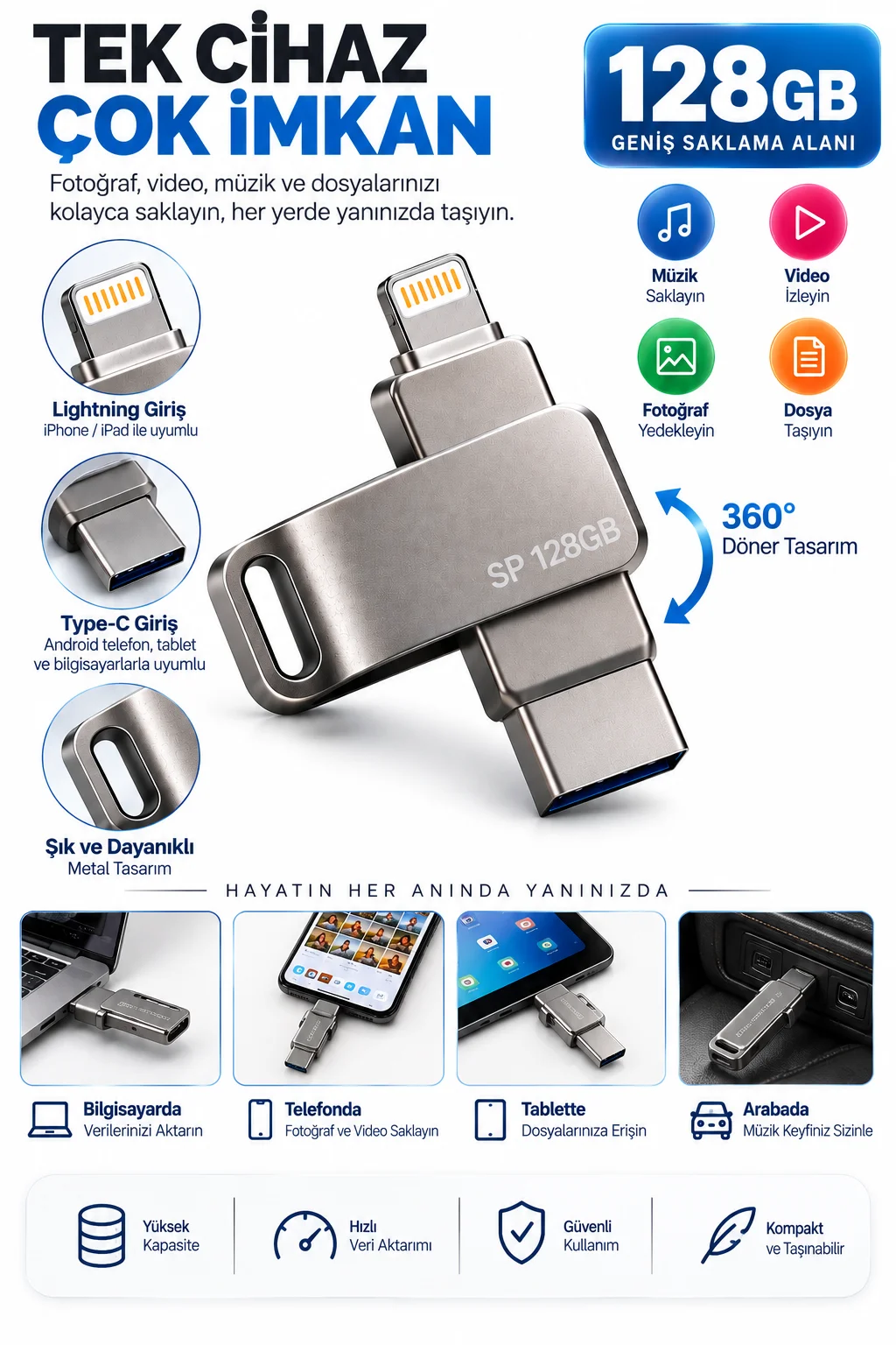 128 GB FLASH BELLEK