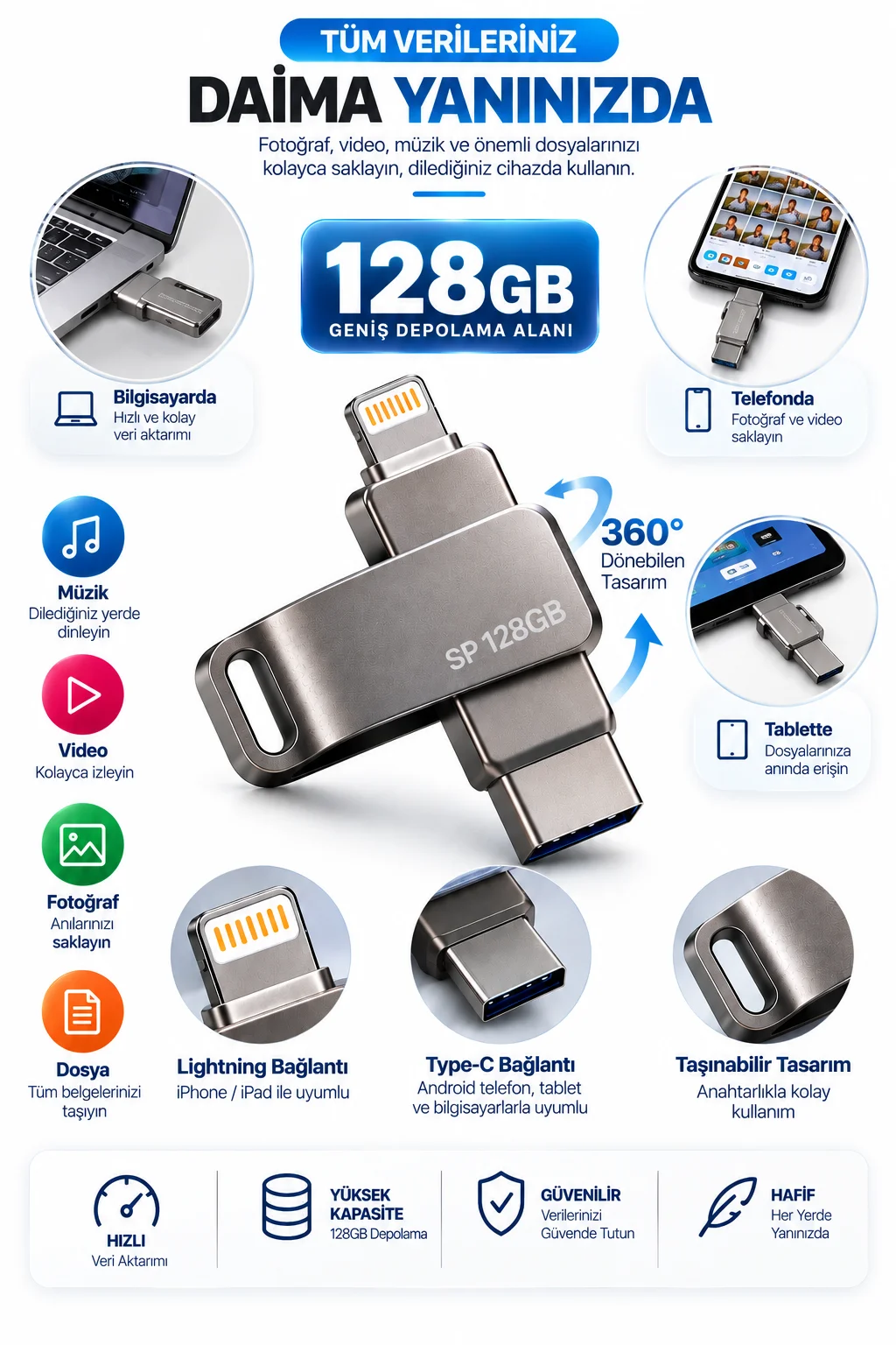 128 GB FLASH BELLEK