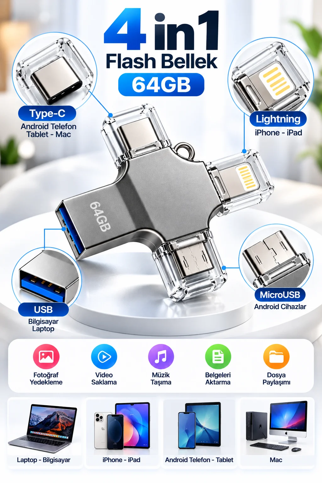 64 GB FLASH BELLEK