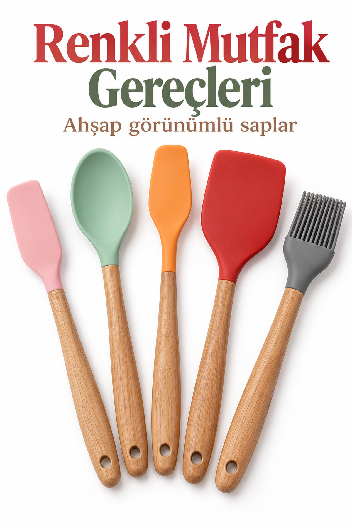 Mutfak Seti Renkli Başlıklı