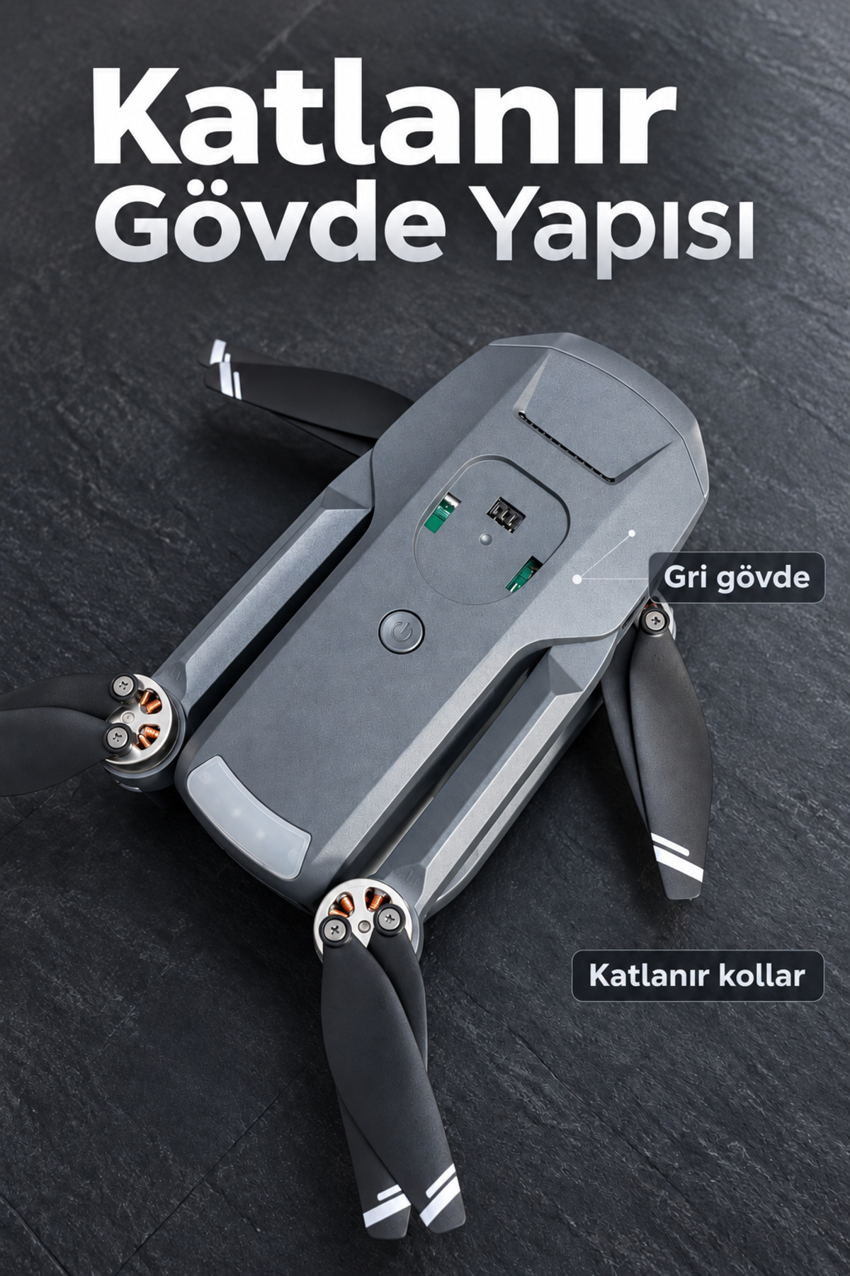 Ekranlı Kumandalı Drone Fotoğraf ve Video Kayıt Özellikli