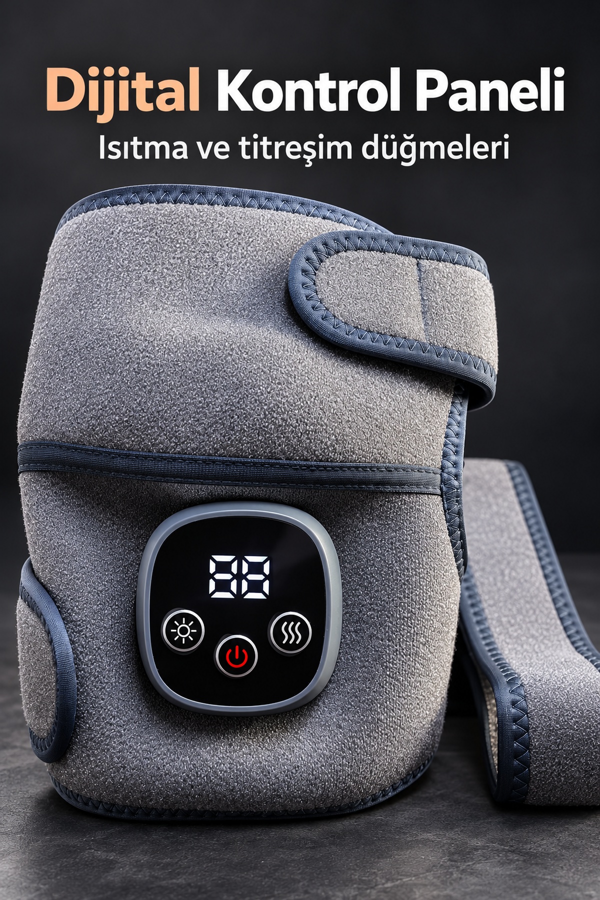 Dijital Ekranlı Diz Masaj Bandı Cırt Cırtlı