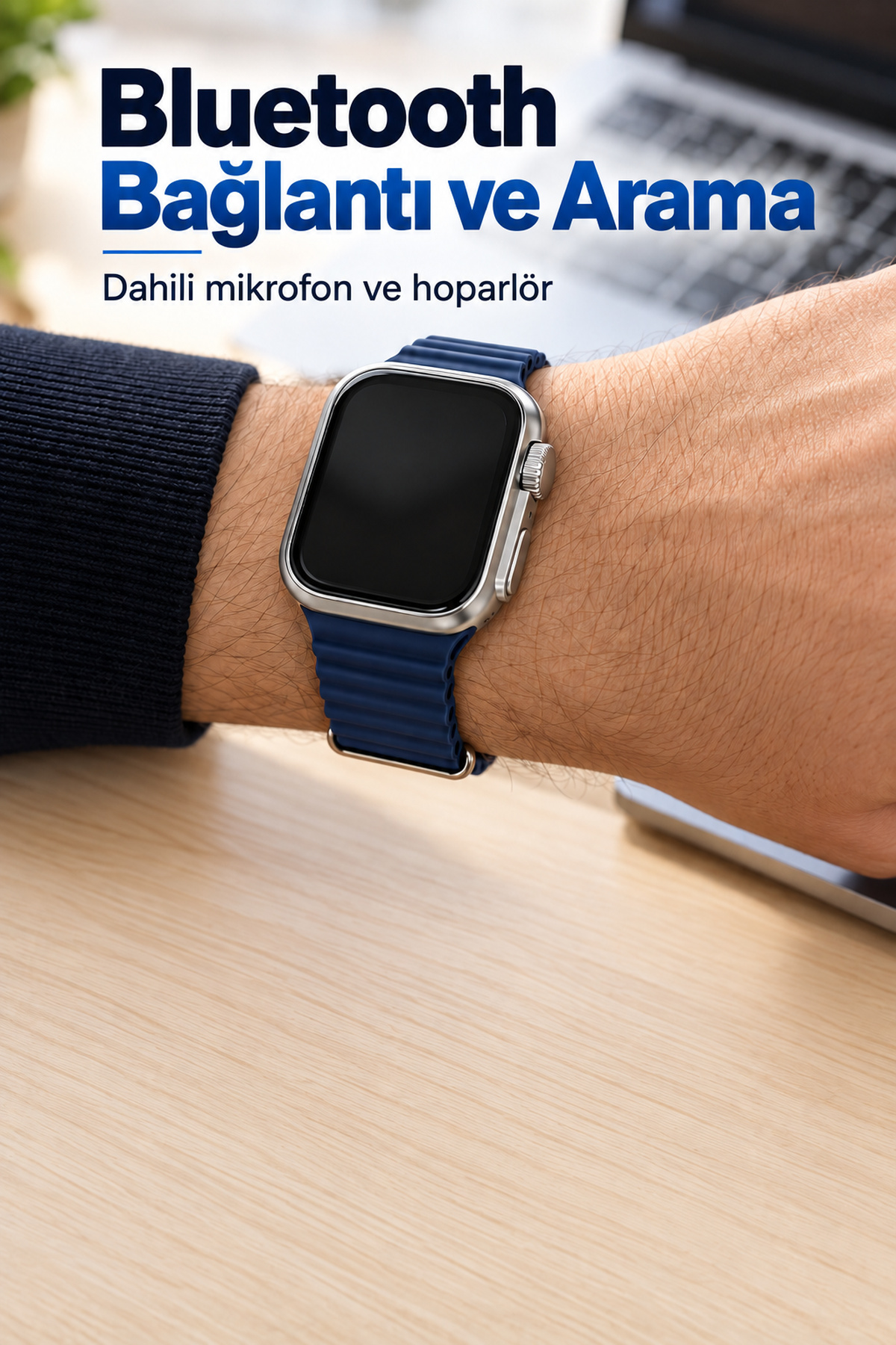 Akıllı Saat Bluetooth Aramalı ve 7 Kordonlu Set