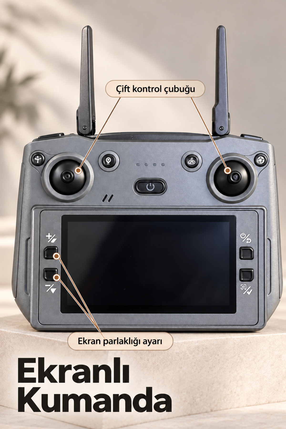 Katlanabilir Kameralı Drone ve Ekranlı Uzaktan Kumanda Seti