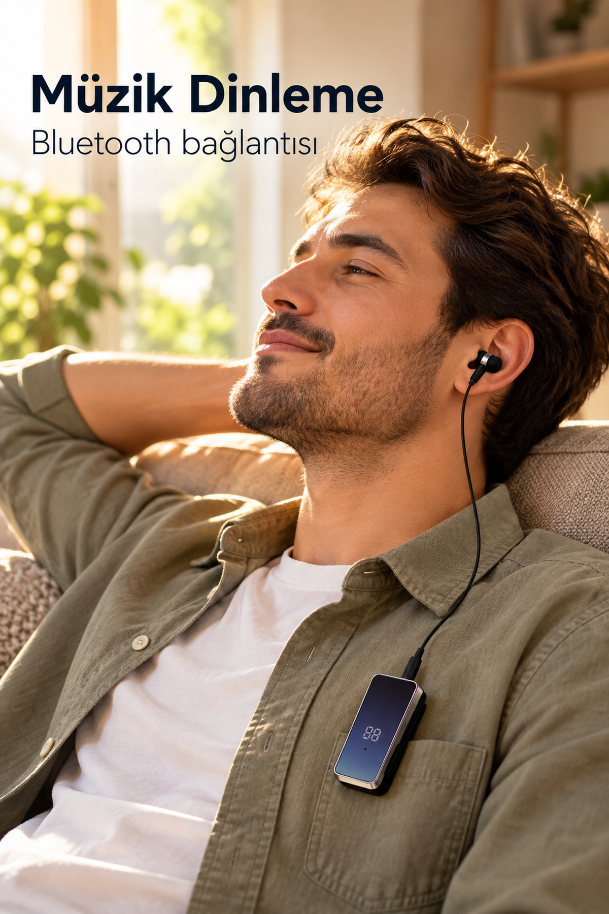 Tek Kulaklıklı Bluetooth Kulaklık Klipsli ve Yan Tuşlu