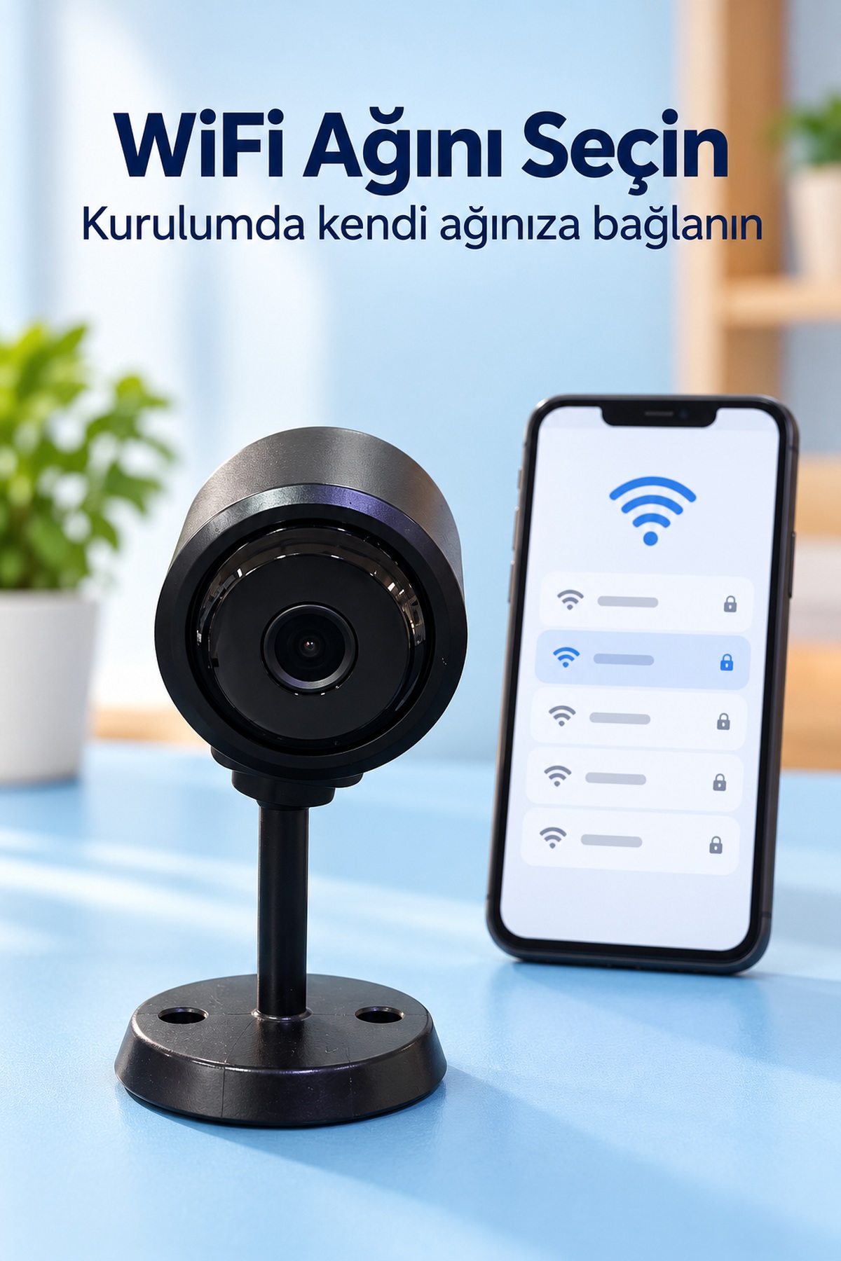 Telefon Bağlantılı WiFi Güvenlik Kamerası