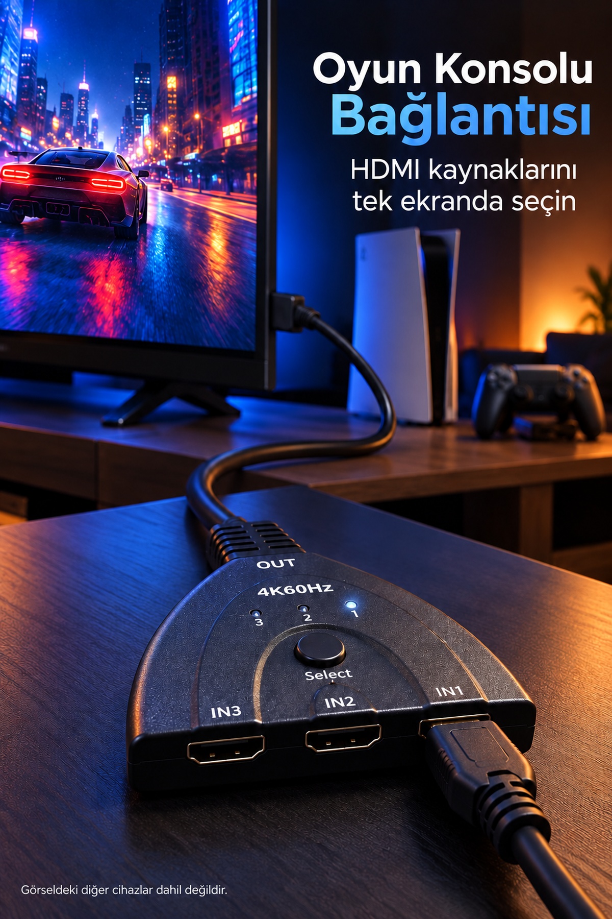 HDMI Switch 2.0 ve 3D Format Destekli