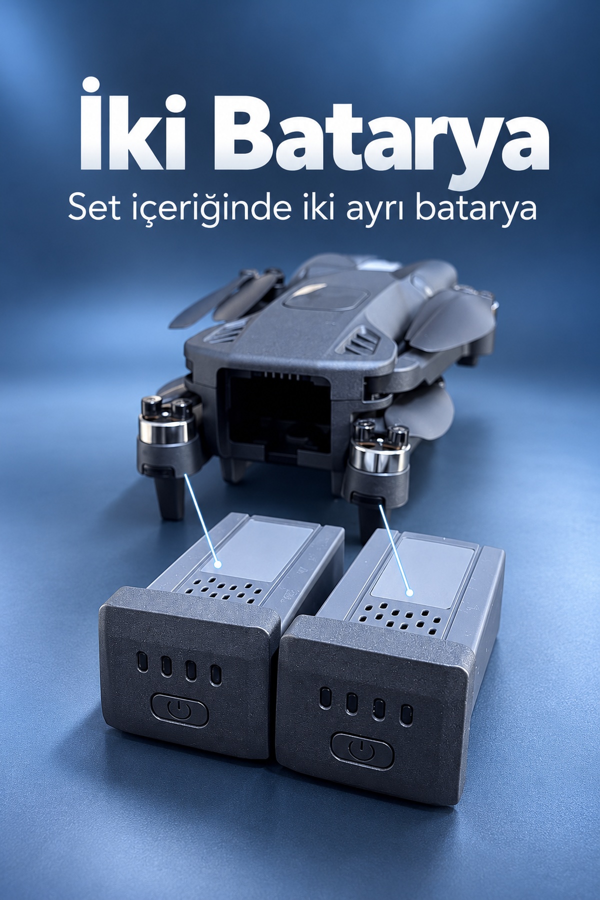 Çift Bataryalı GPS Drone ve Ekranlı Kontrol Kumandası