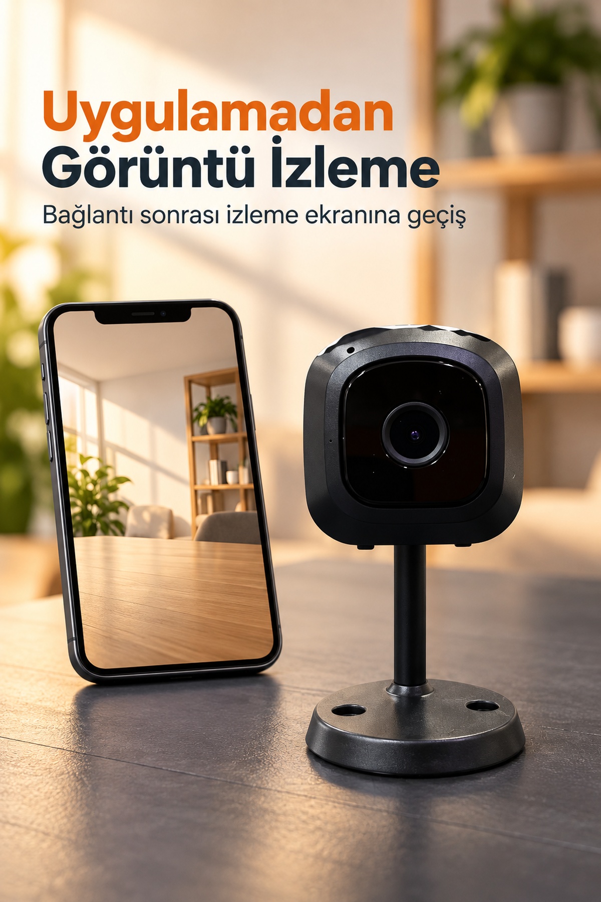 Telefondan İzlenebilen Standlı WiFi Kamera