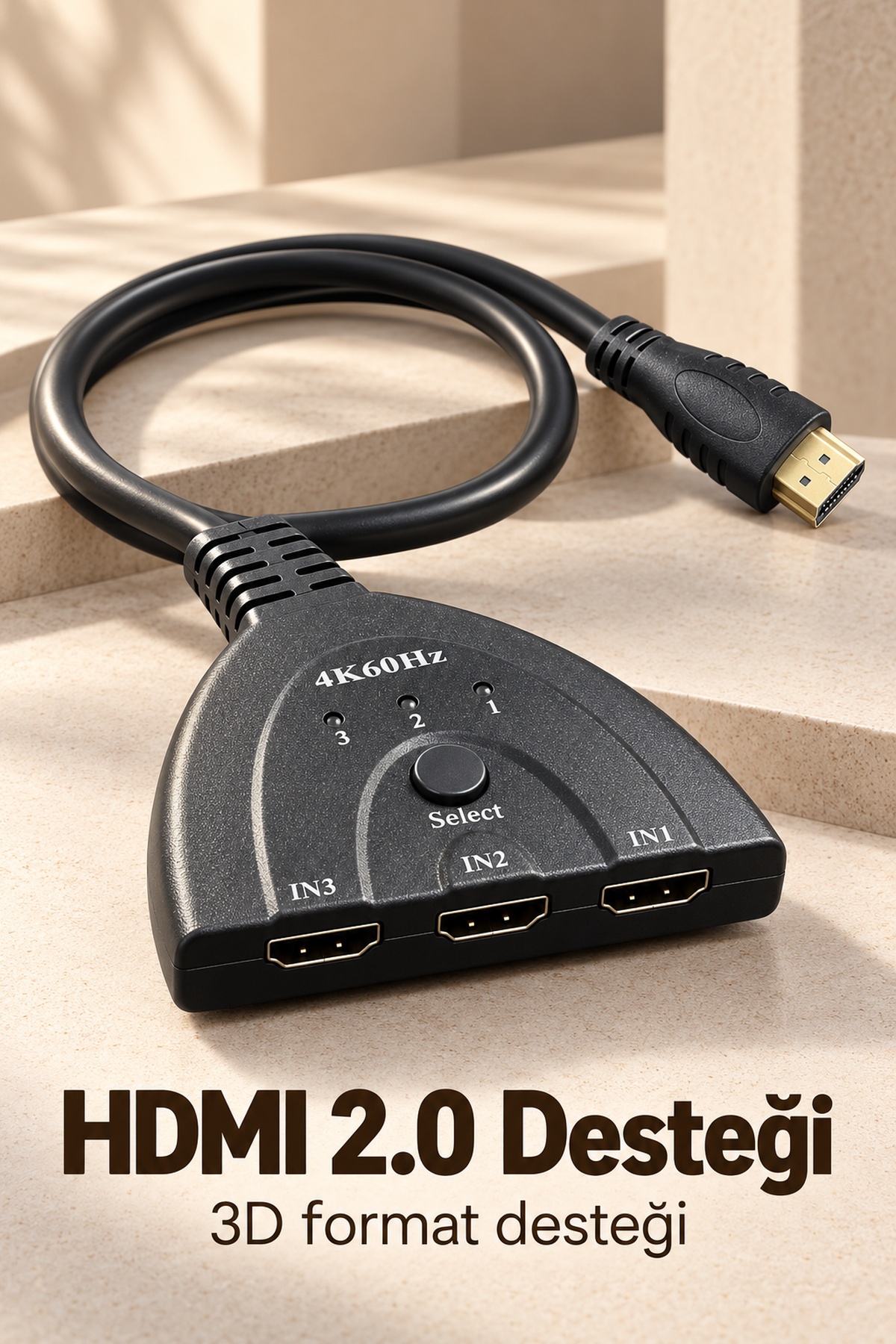 HDMI Switch 2.0 ve 3D Format Destekli