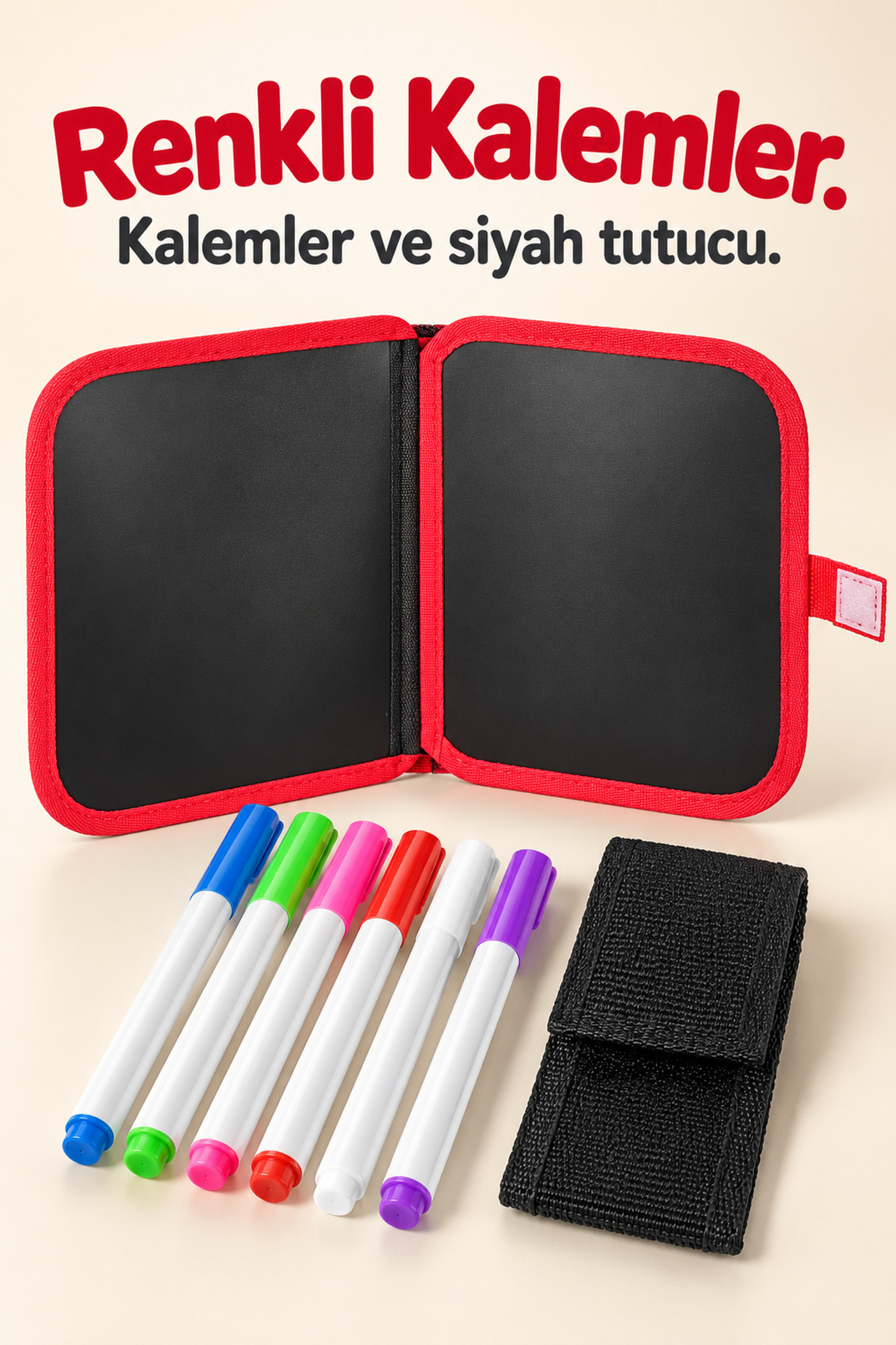 Çizim Kitabı Kırmızı Kenarlı Siyah Çizim Yüzeyli