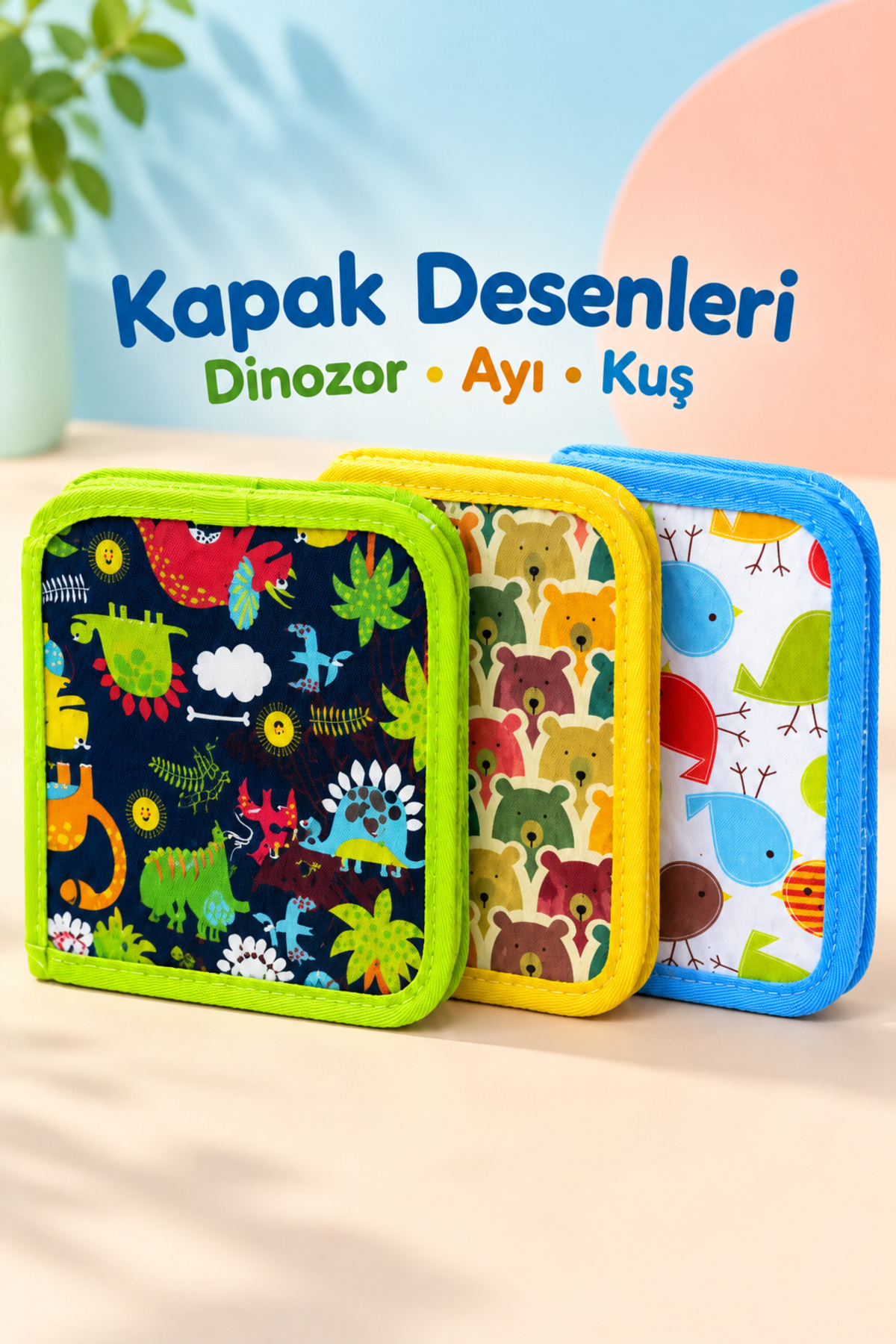 Renkli Kalemli Siyah Sayfalı Desenli Çizim Kitabı
