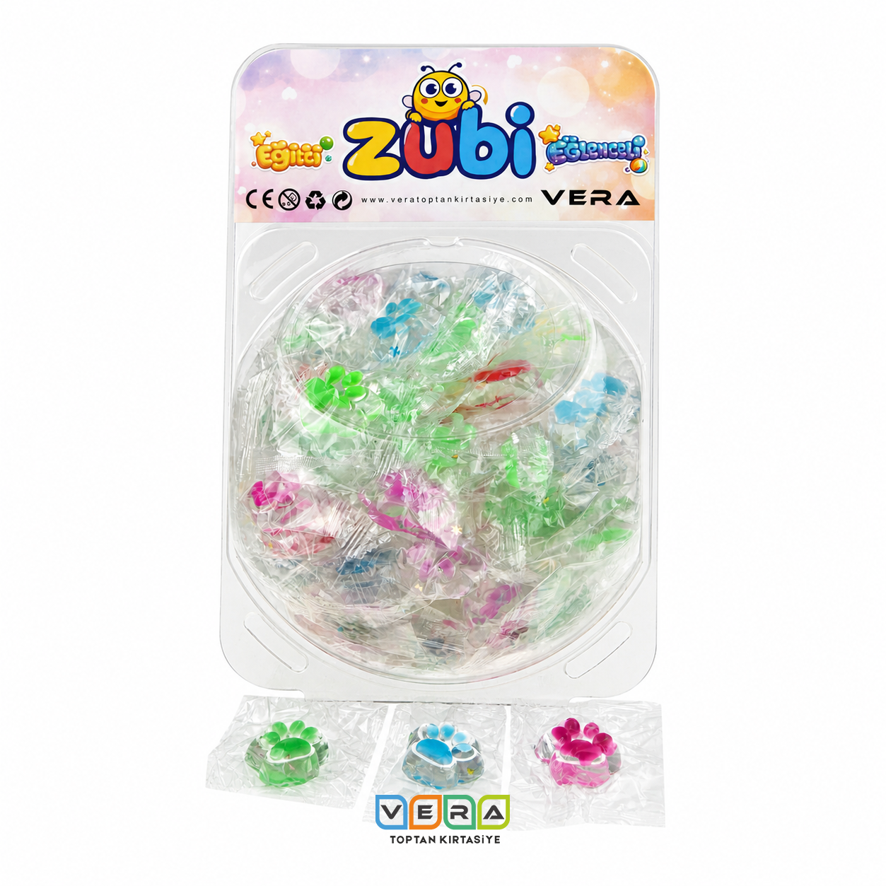 Zubi Toy Mini Neon Pati Moj Moj 100 lü Stant