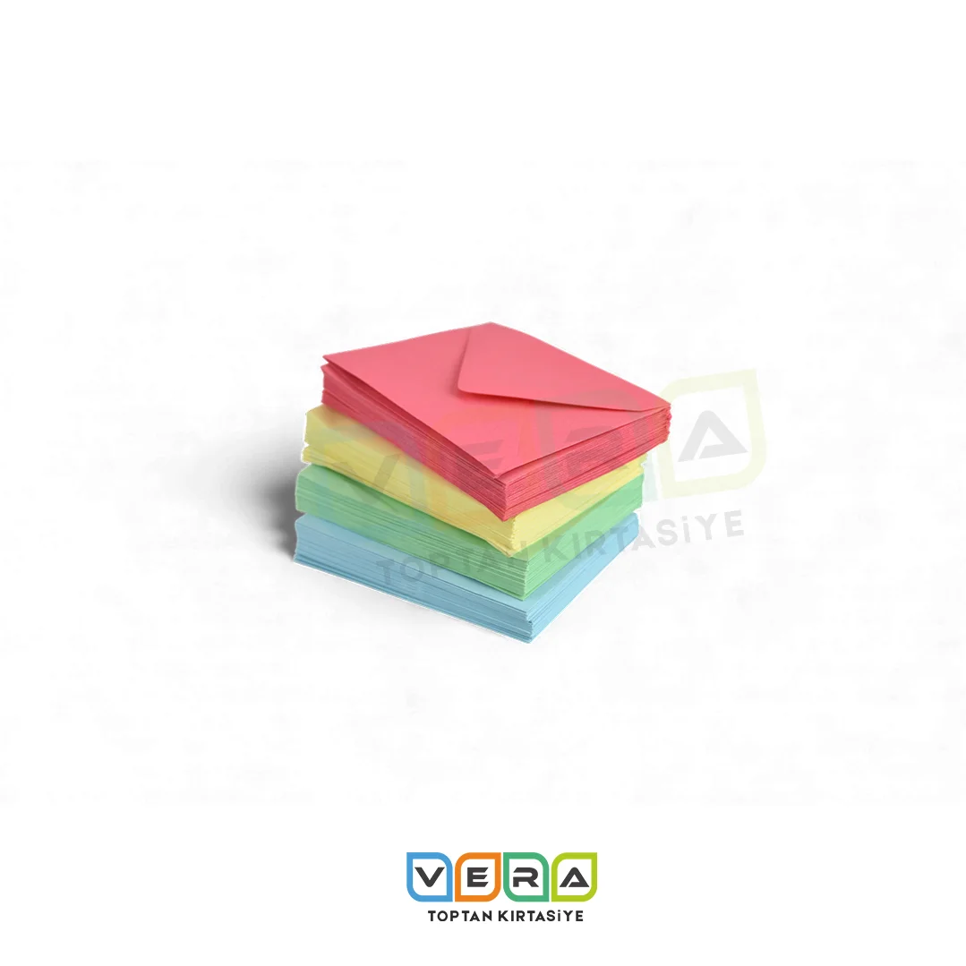 9x7 cm 4 Renk 100'lü Mini zarfı
