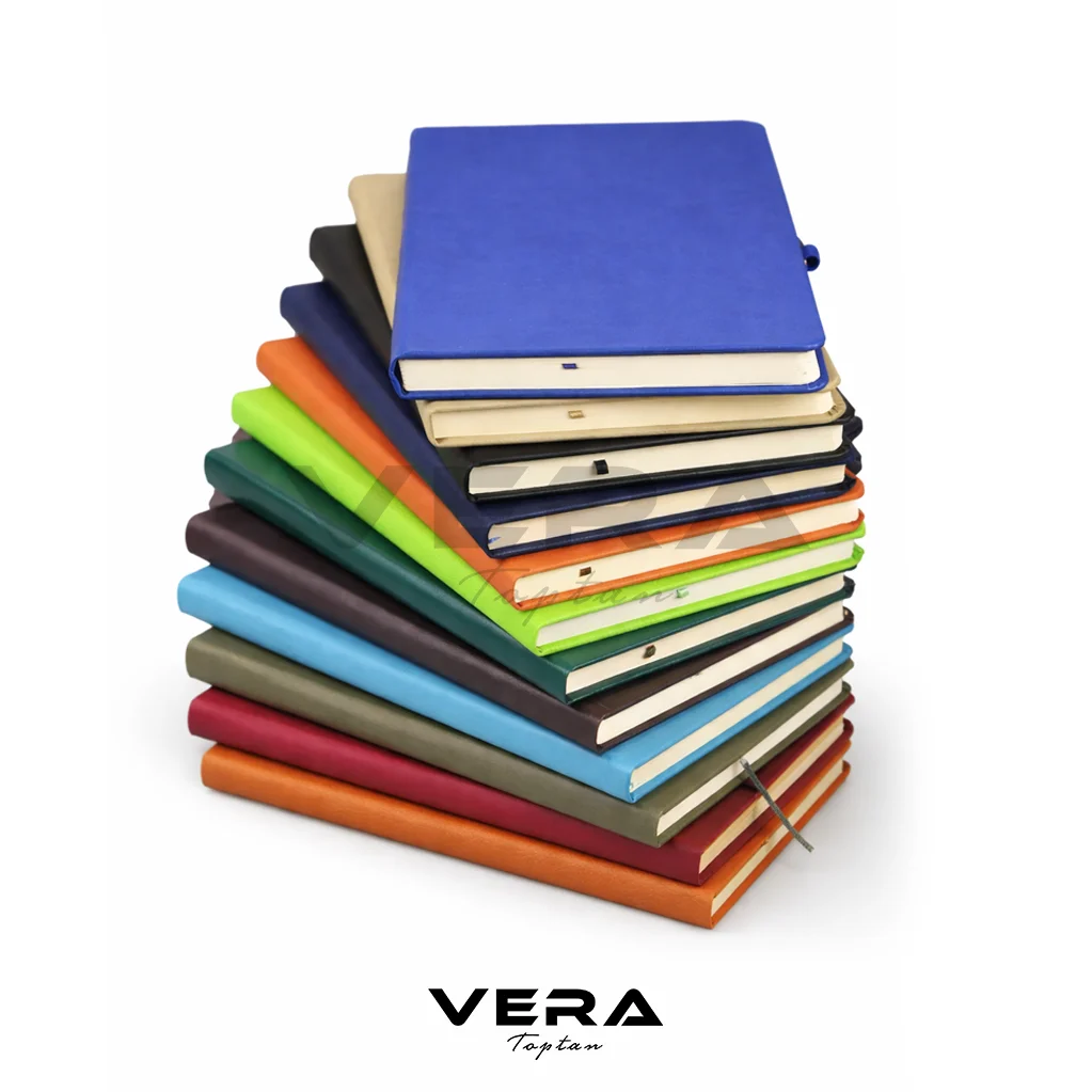 13x21 96 Yaprak Çizgili Termo Deri Defter 24'lü Karışık Paket