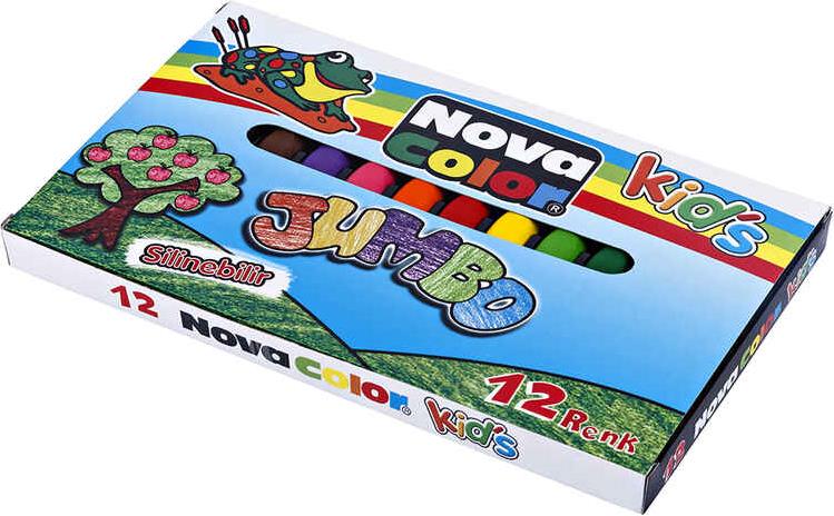 NOVA COLOR 12 Lİ JUMBO MUM BOYA