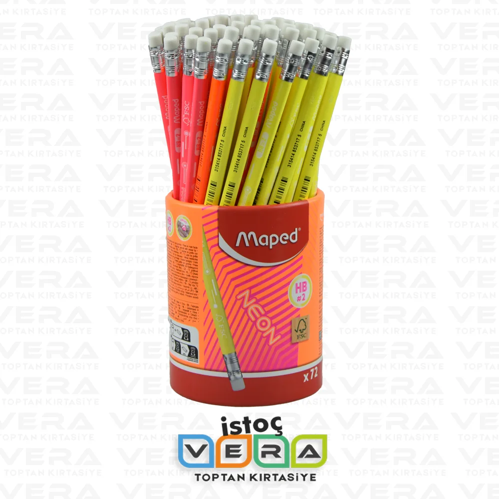 Maped Black Peps Üçgen Neon Kurşun Kalem