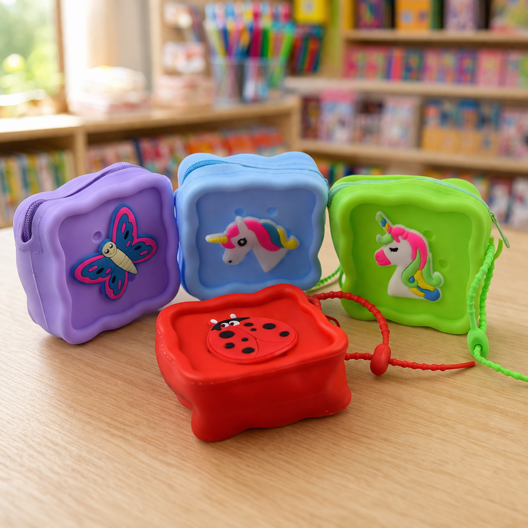 Silikon Mini Cüzdan 12 li Paket