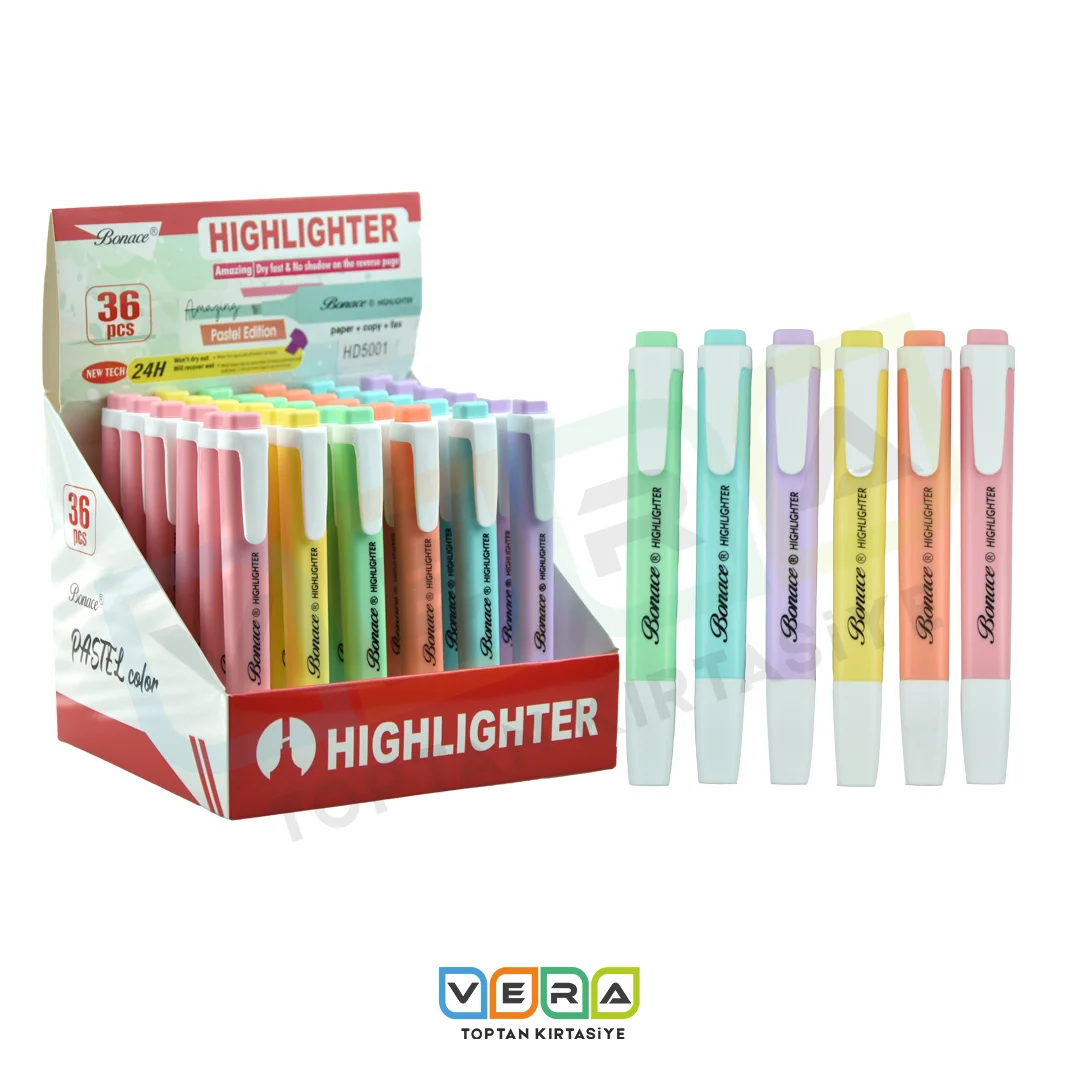 Swincool Model Kalem Tip Pastel Fosforlu Kalem 36'lı Stant