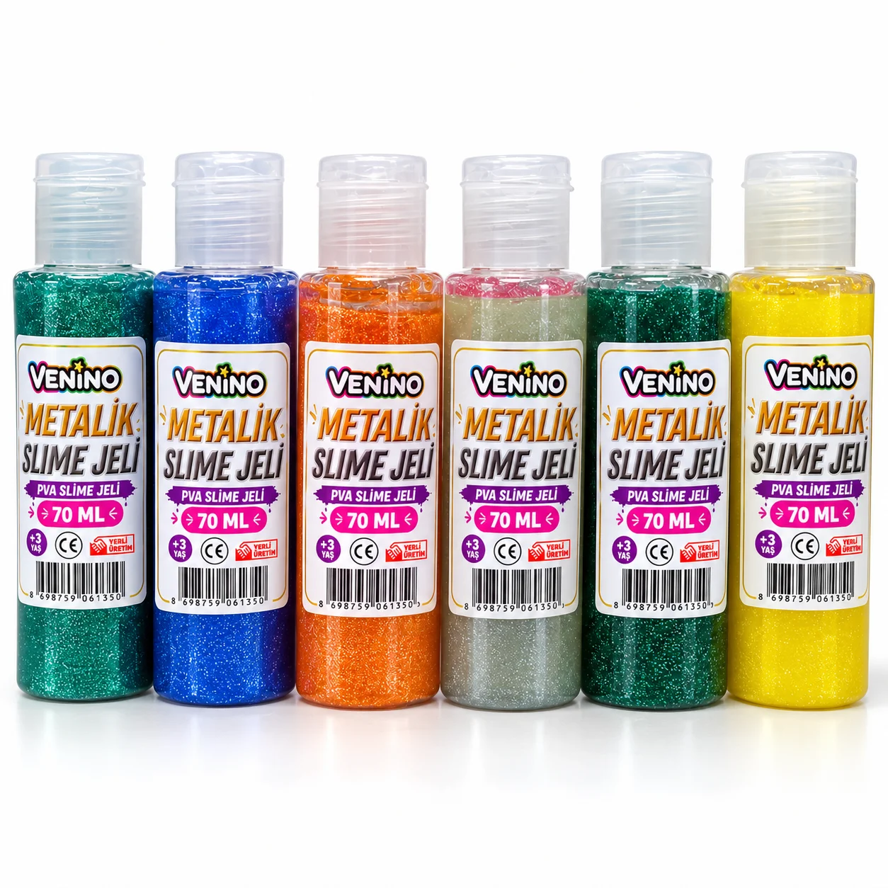 Venino 12 Renk METALİK Slime Jeli Özel Ürün !