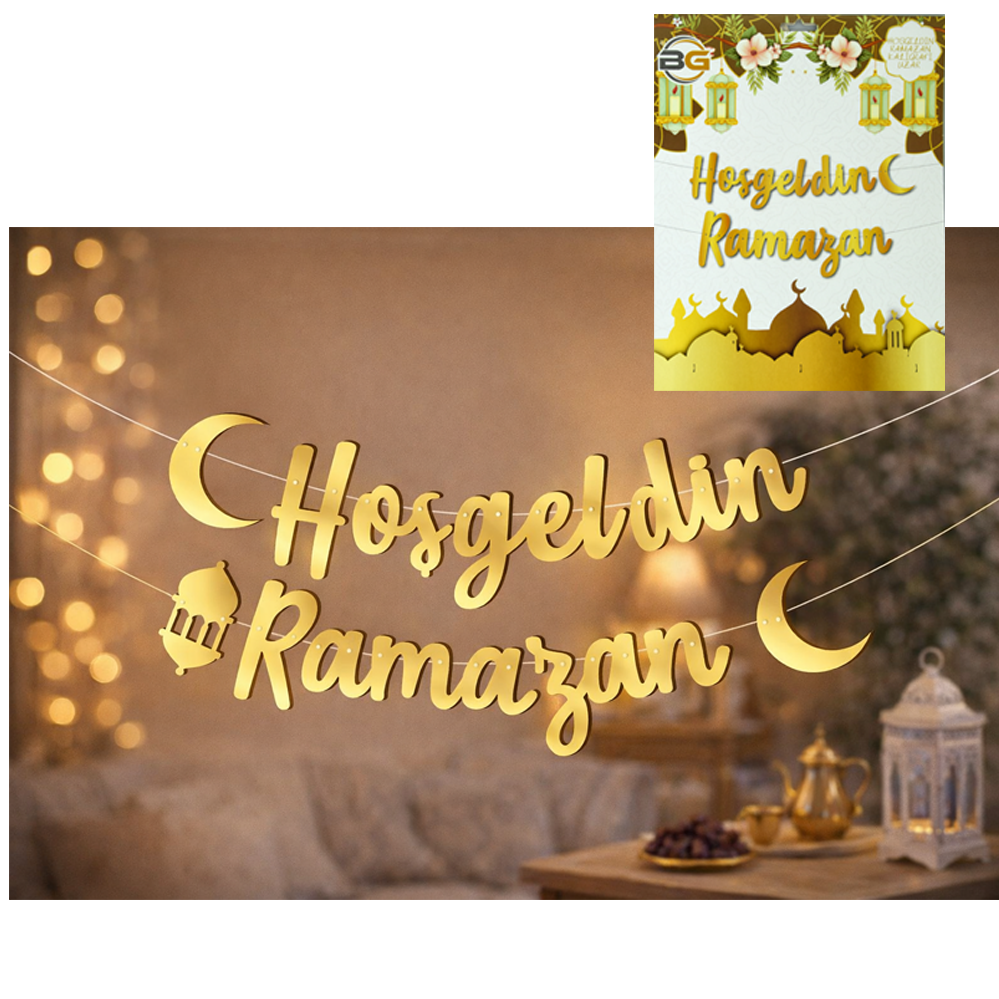 Hoşgeldin Ramazan Metalize Uzar Süs 10 lu