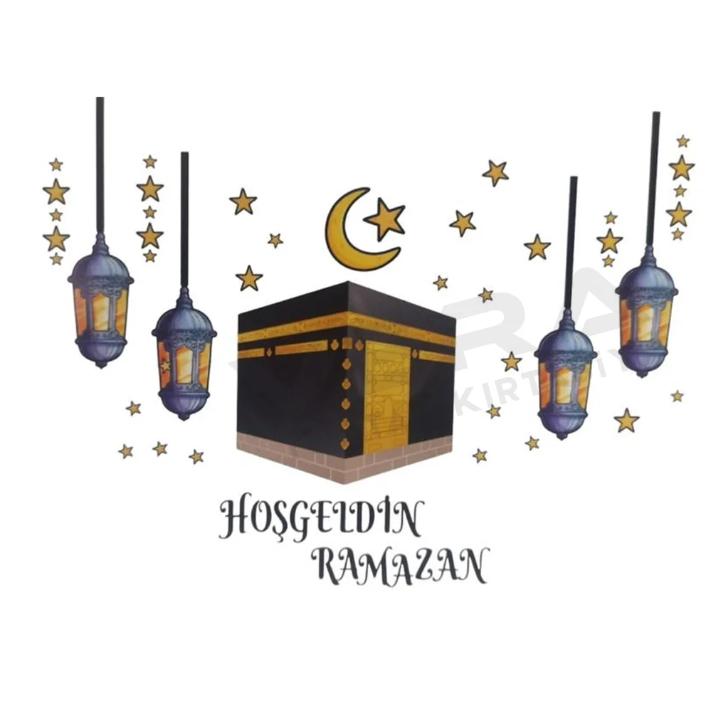 35x50 Ramazan Temalı Cam ve Duvar Stikcerı 10'lu Paket
