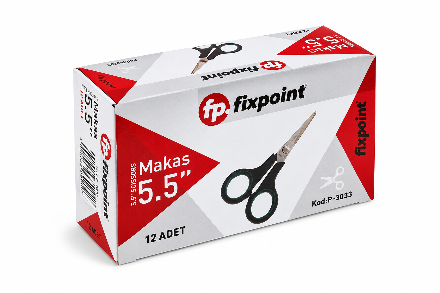 Fixpoint 5.5 inç Makas 12 li Paket