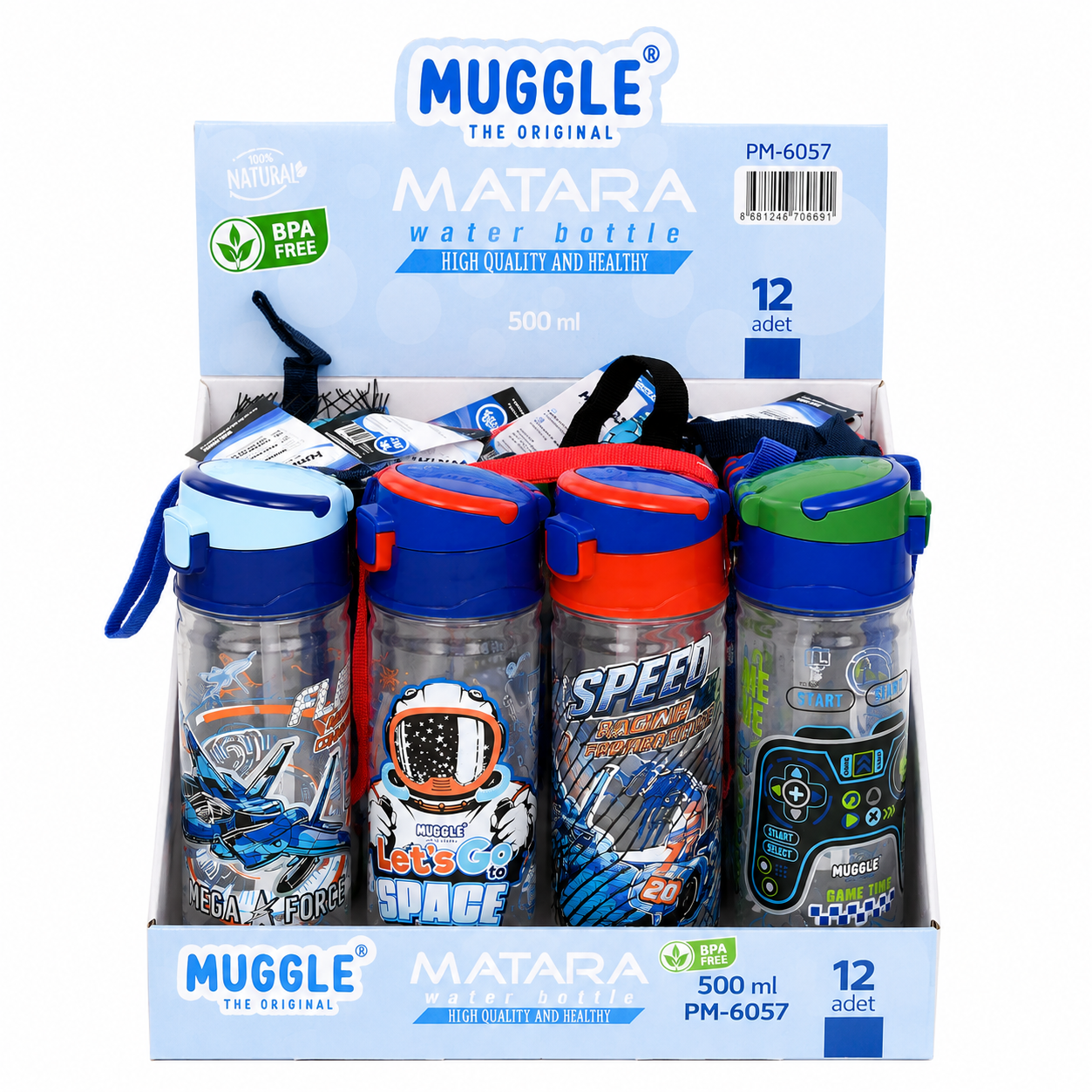 Mikro Muggle 500 ML Pipetli Erkek Model Matara
