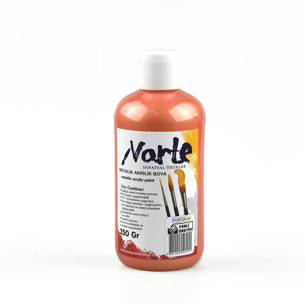 vArte 250 Ml Metalik Bakır Renk Akrilik Boya