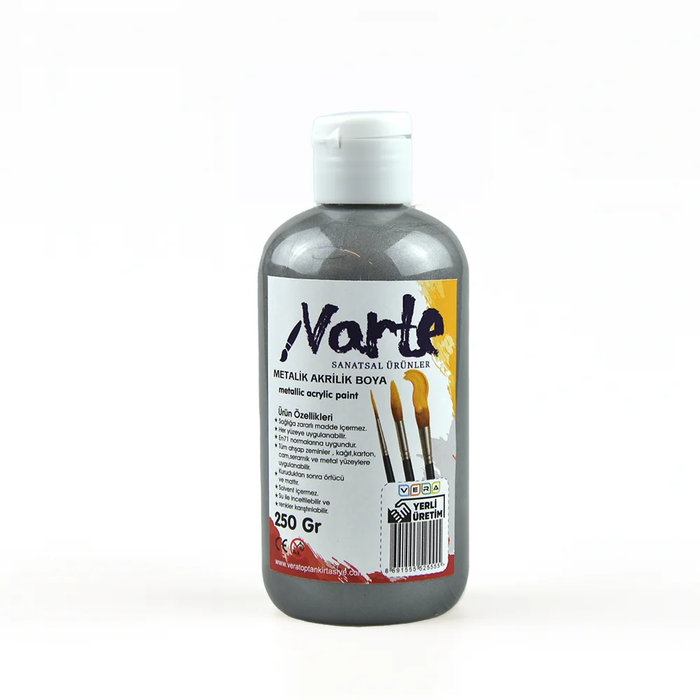 vArte 250 Ml Metalik Silver Gümüş Akrilik Boya