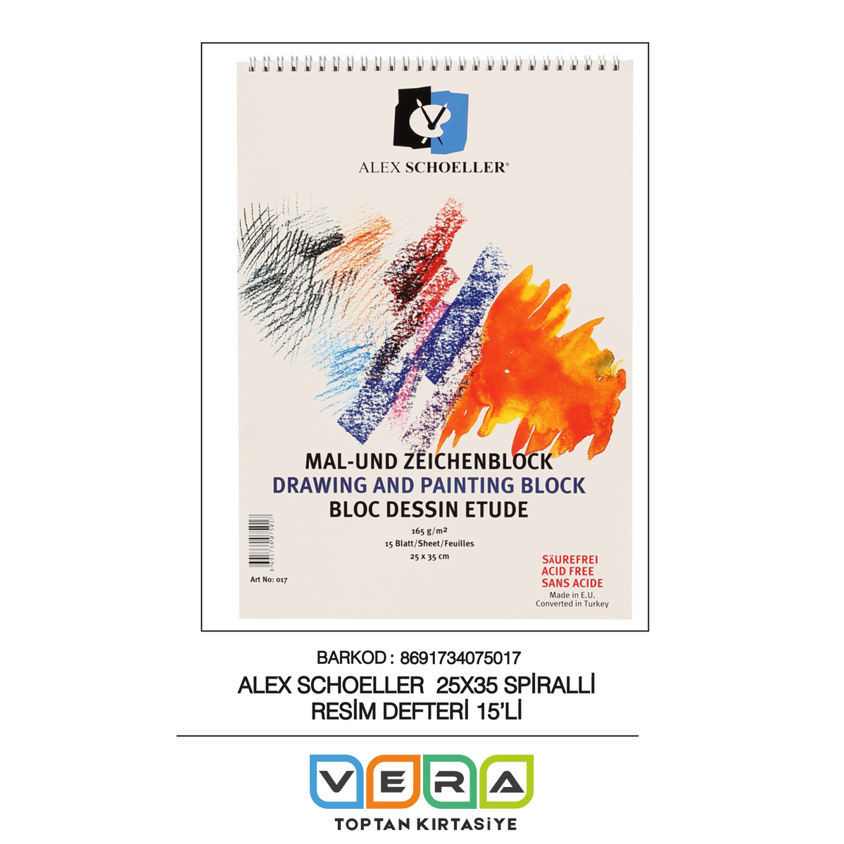 ALEX RESİM DEFTERİ SPR.25x35 165GR. 15 yp